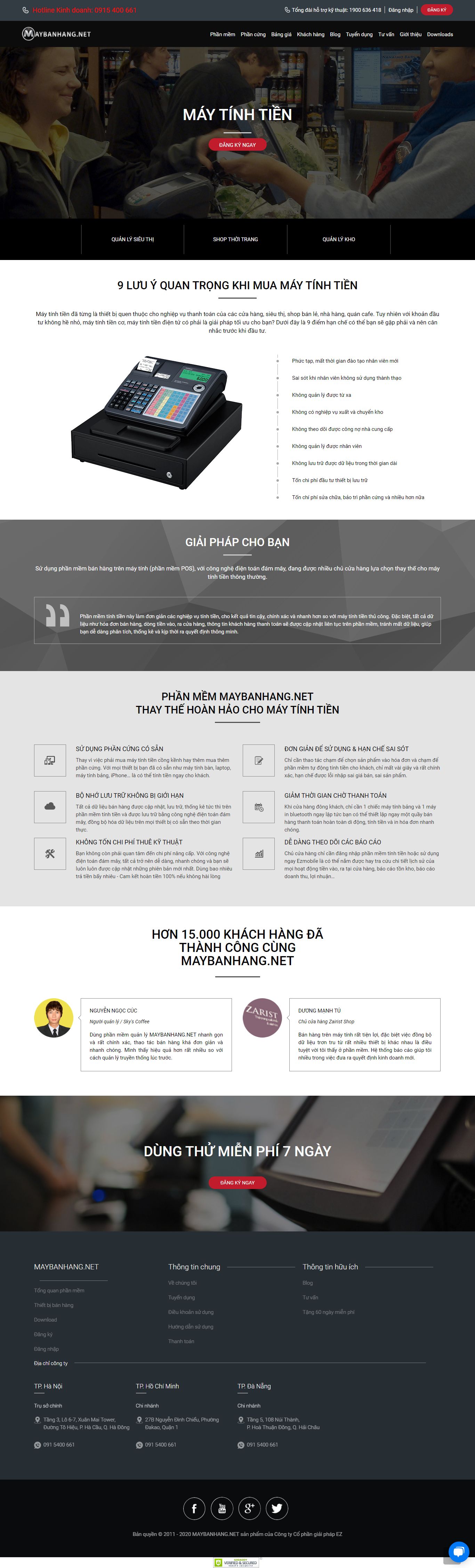Thiết kế Website máy tính tiền - maybanhang.net - VietWebGroup.Vn