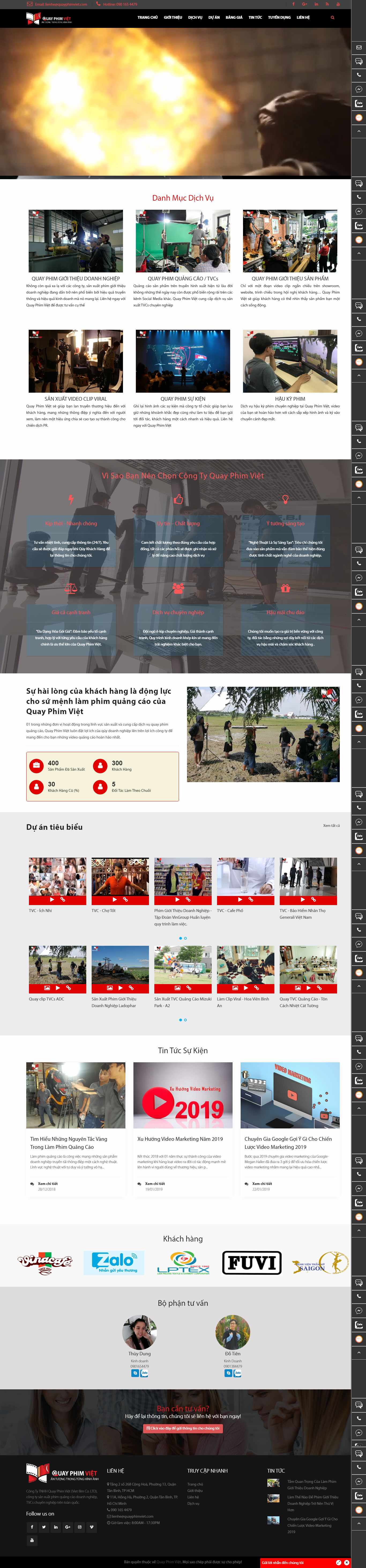 Thiết kế Website quảng cáo tvc - quayphimviet.com - VietWebGroup.Vn