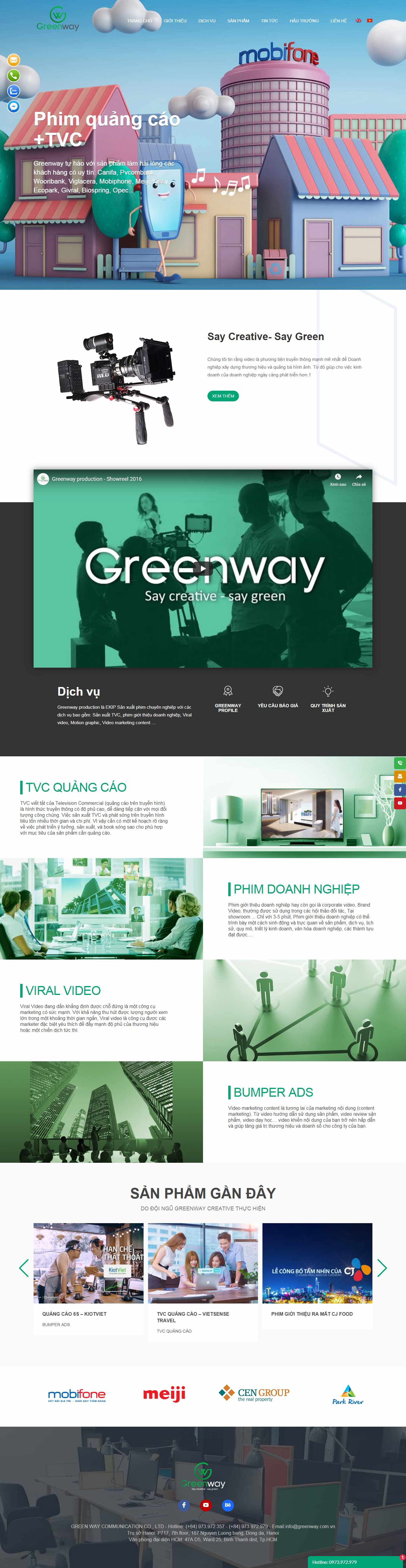 Thiết kế Website quảng cáo tvc - www.greenway.com.vn - VietWebGroup.Vn