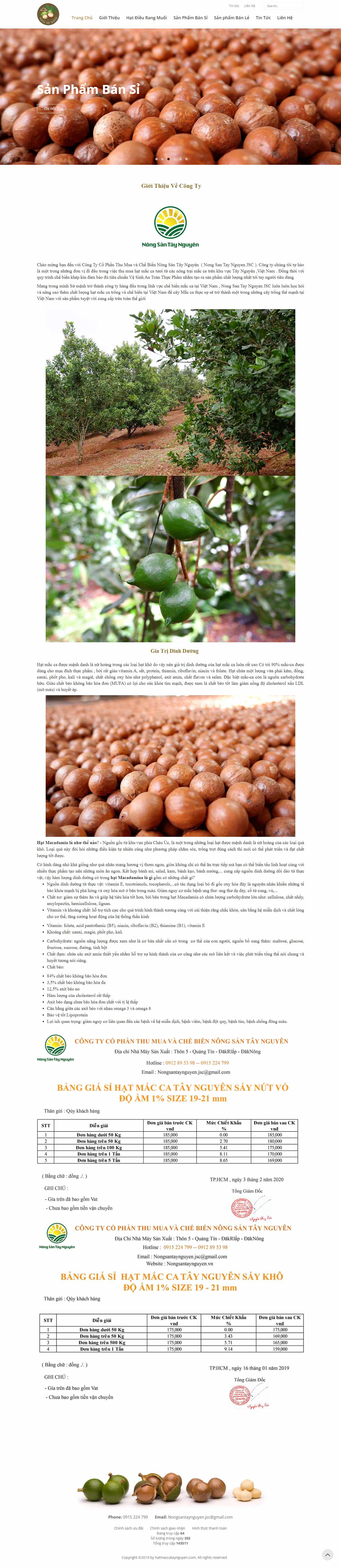 Thiết kế Website bán hạt điều - hatmaccataynguyen.com - VietWebGroup.Vn