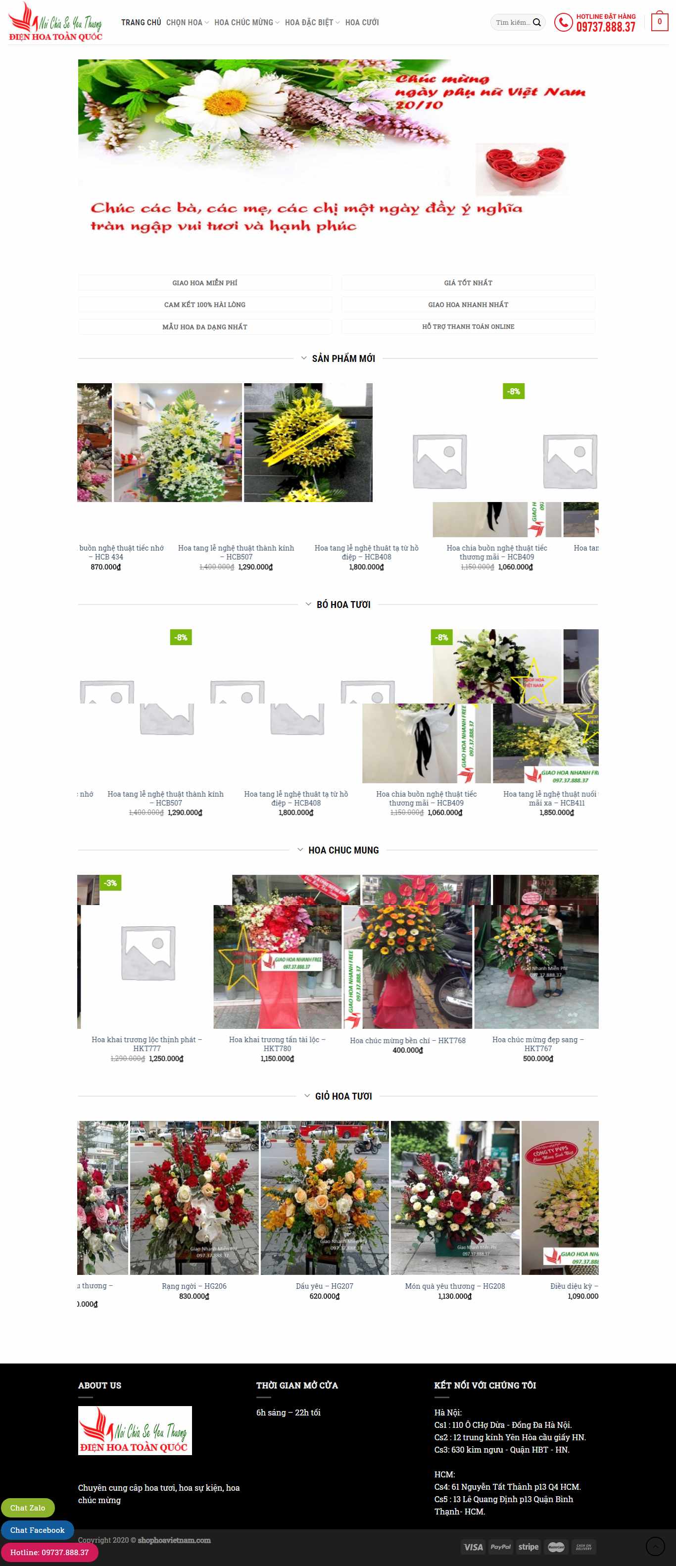 Thiết kế Website hoa tươi - shophoavietnam.com - VietWebGroup.Vn