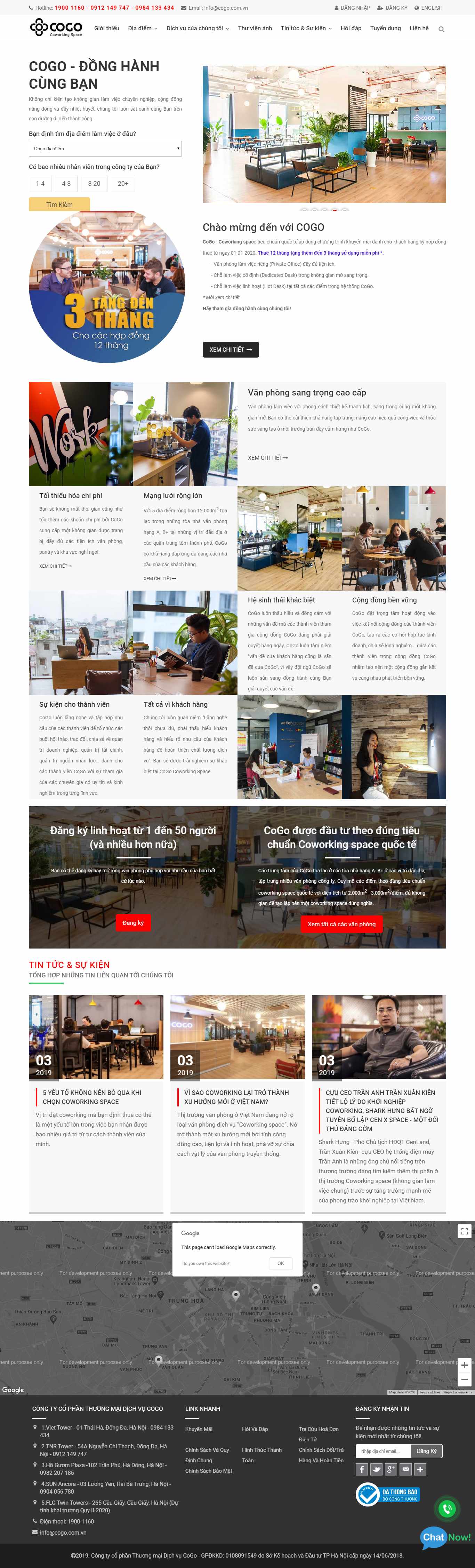 Thiết kế Website văn phòng ảo - cogo.vn - VietWebGroup.Vn