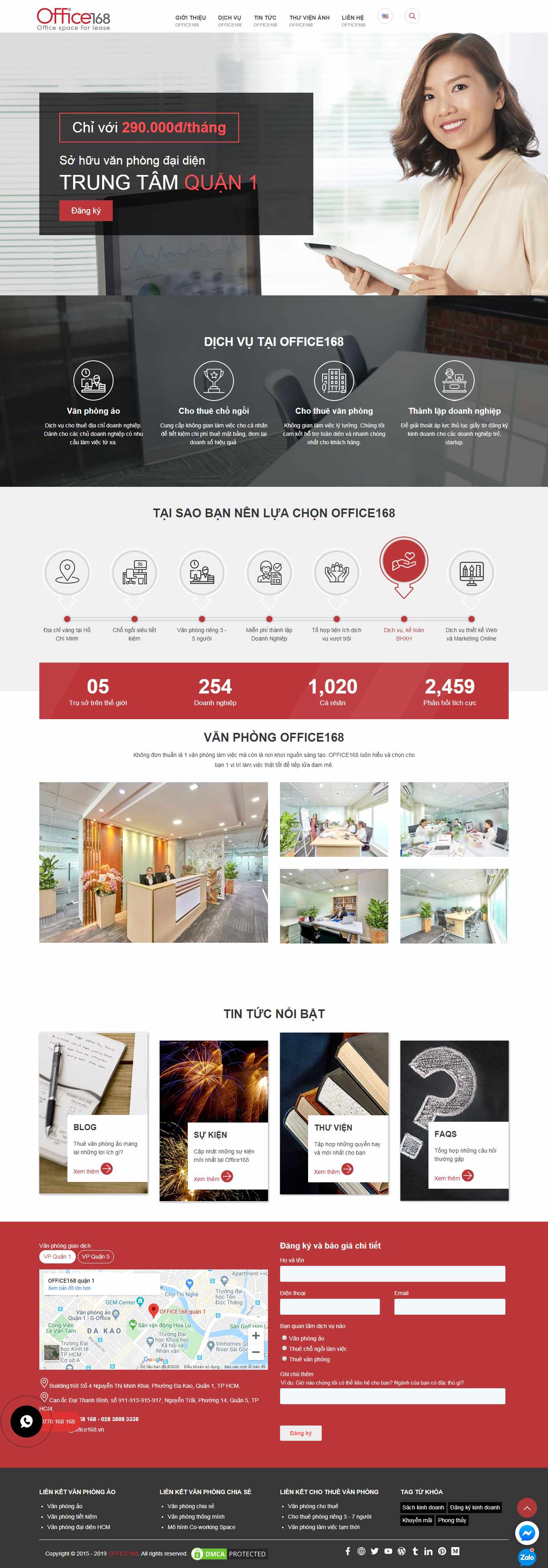 Thiết kế Website văn phòng ảo - office168.vn - VietWebGroup.Vn