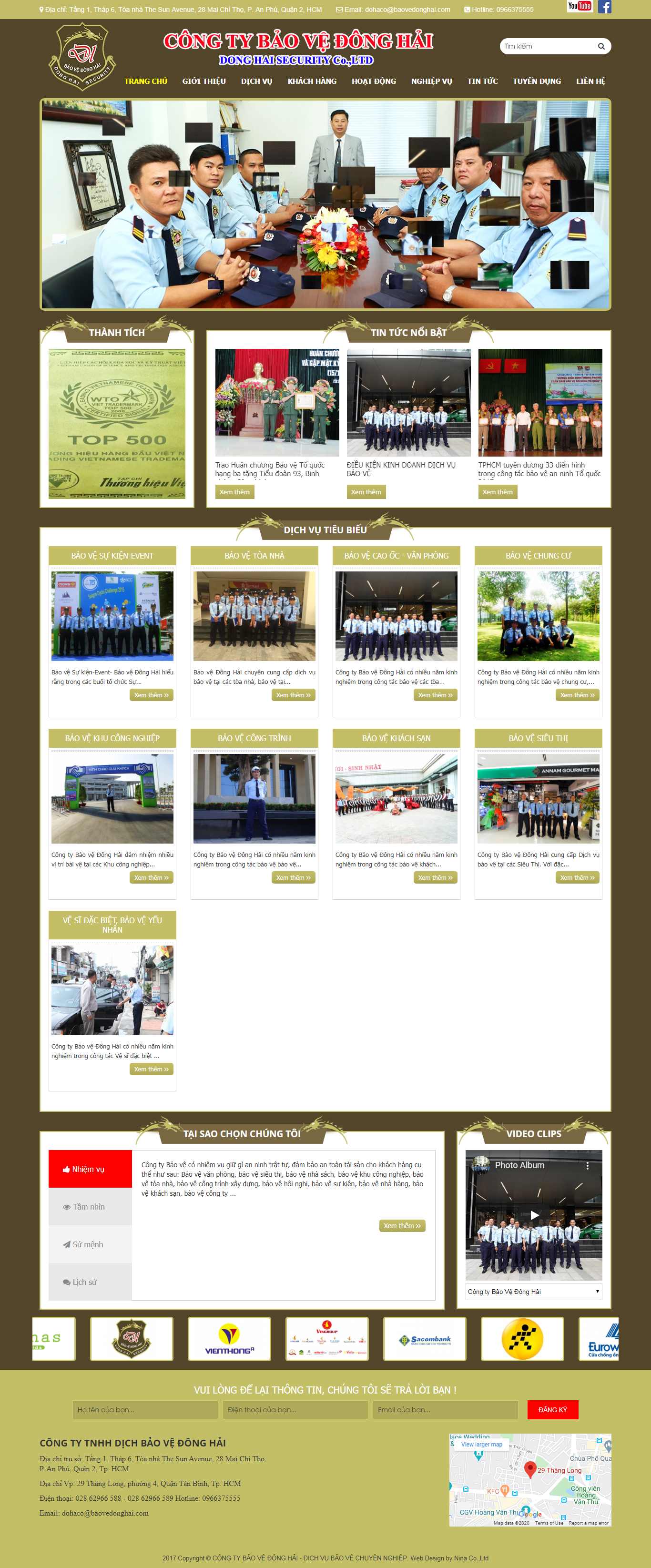 Thiết kế Website bảo vệ - baovedonghai.com - VietWebGroup.Vn