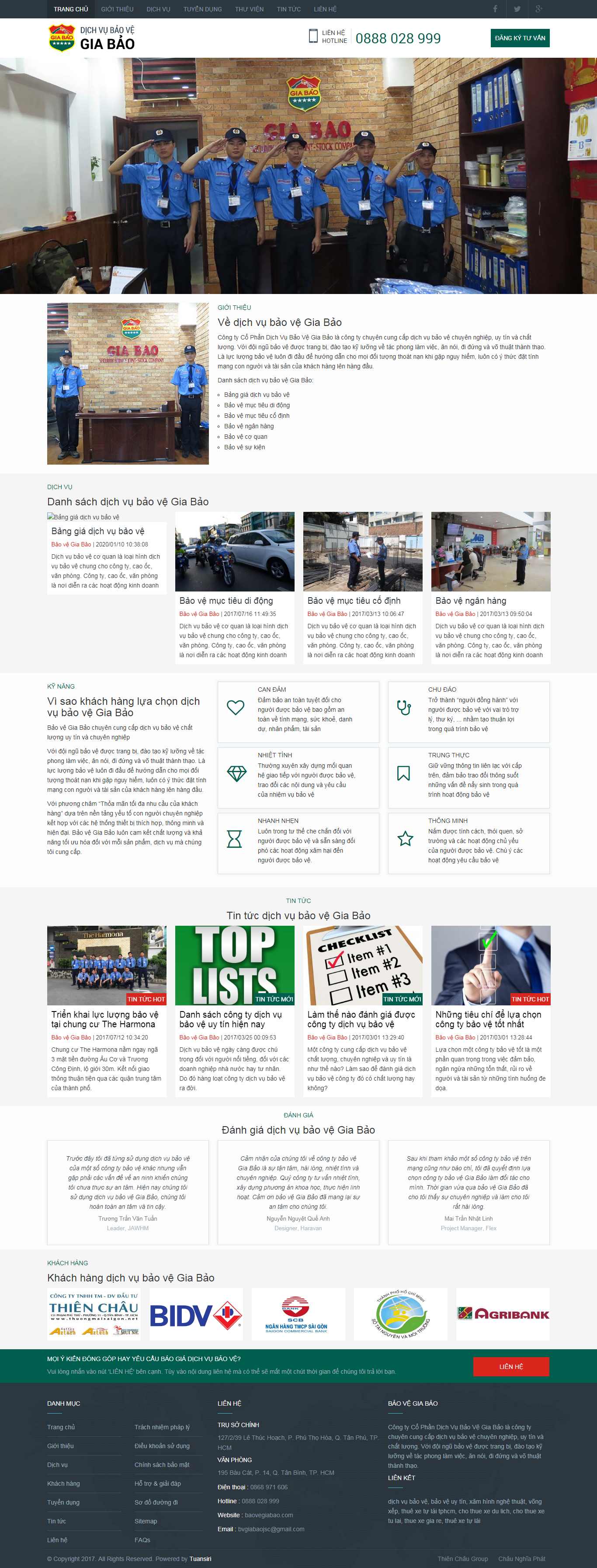 Thiết kế Website bảo vệ - baovegiabao.com - VietWebGroup.Vn