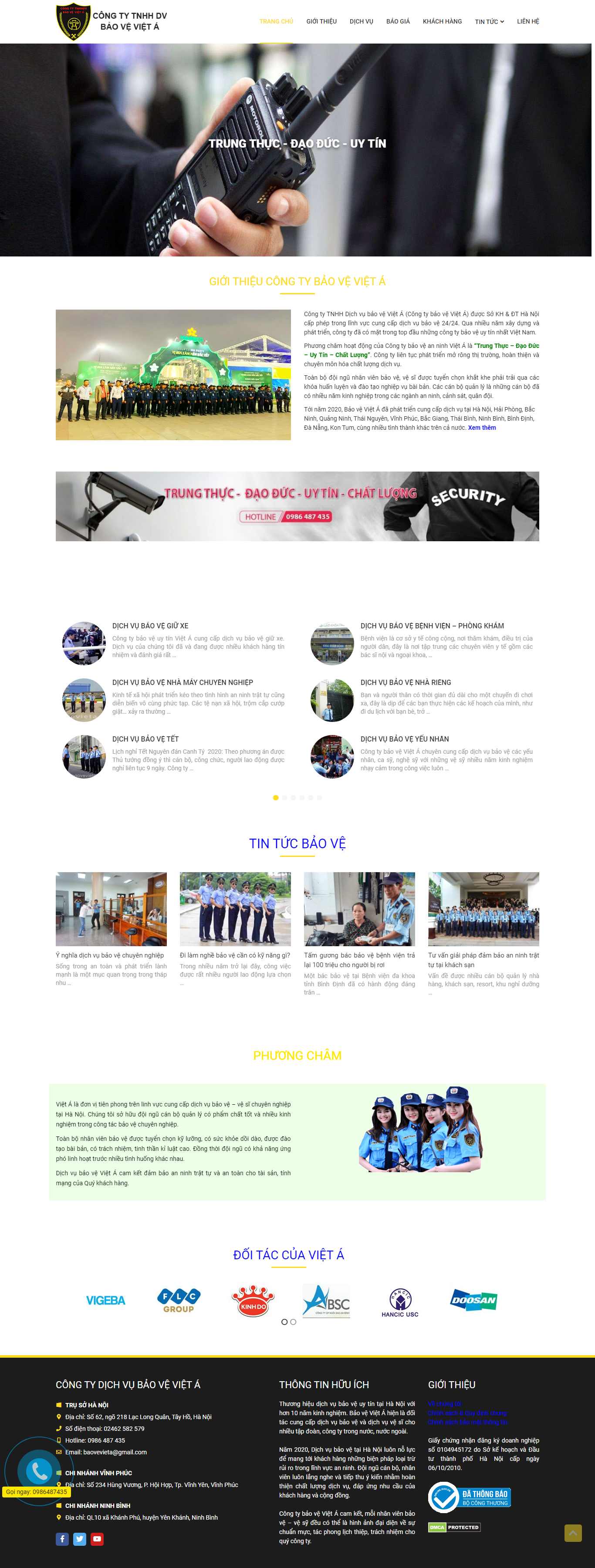 Thiết kế Website bảo vệ - baovevieta.com - VietWebGroup.Vn
