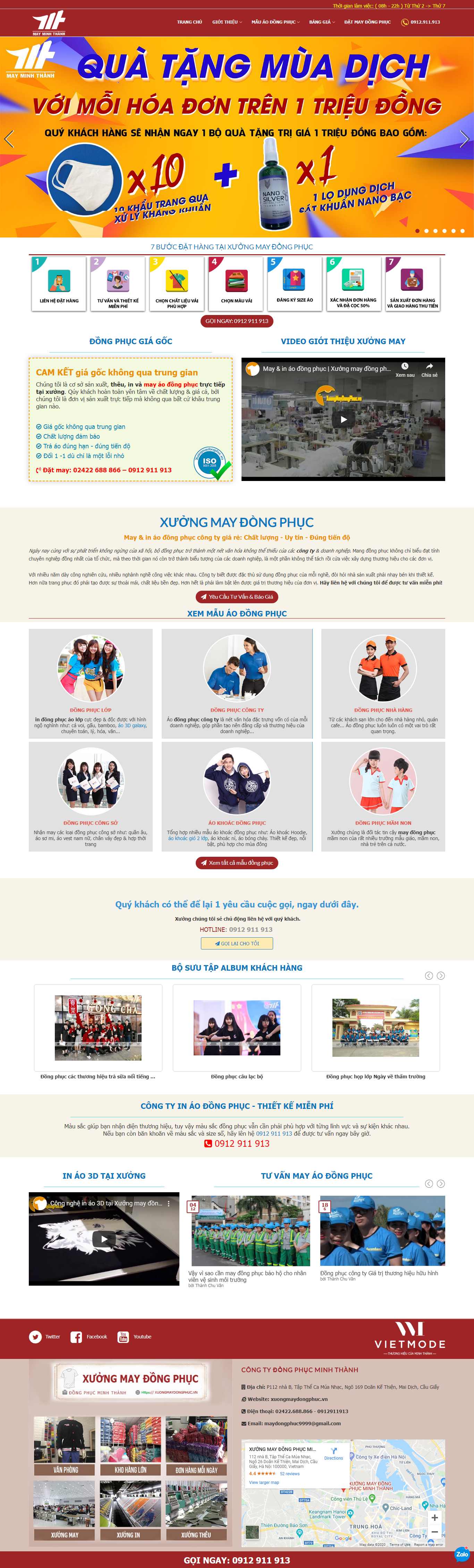 Thiết kế Website may đồng phục - xuongmaydongphuc.vn - VietWebGroup.Vn