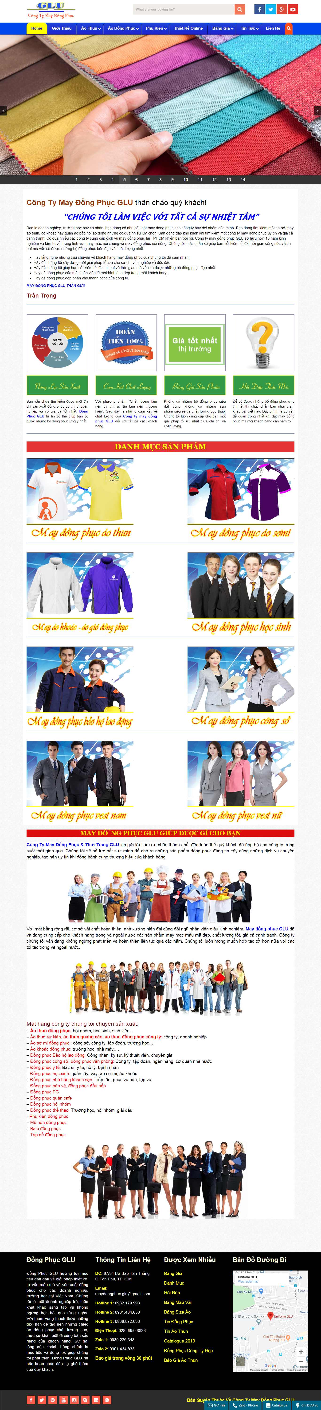 Thiết kế Website may đồng phục - maydongphucglu.com - VietWebGroup.Vn