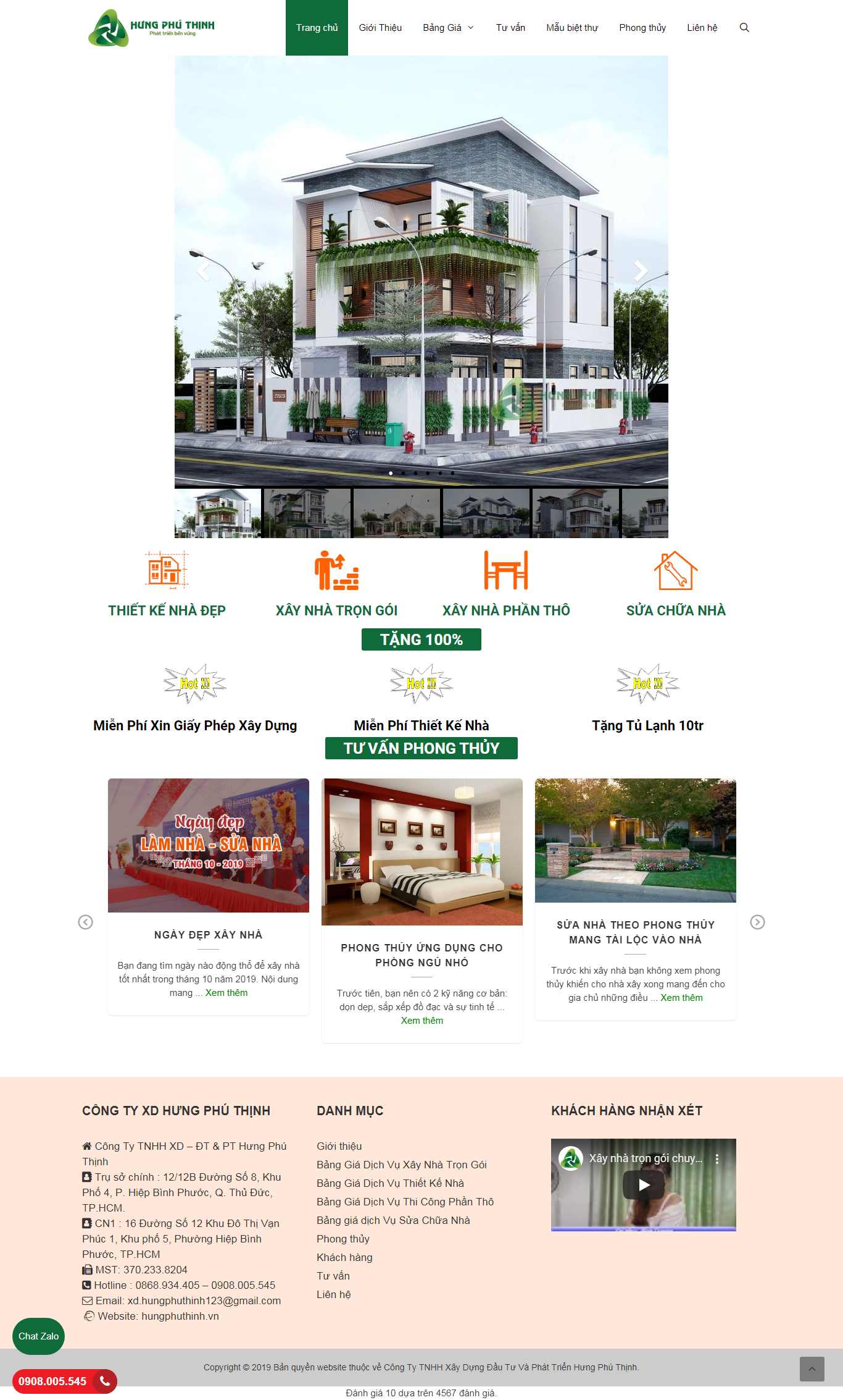 Thiết kế Website sửa chữa nhà - hungphuthinh.vn - VietWebGroup.Vn