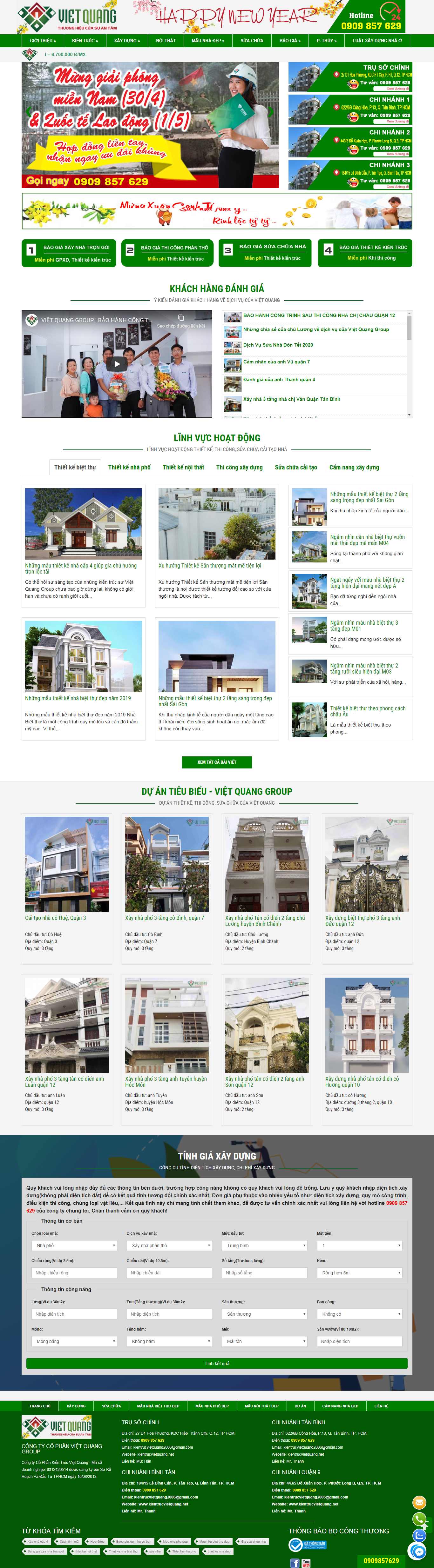 Thiết kế Website sửa chữa nhà - kientrucvietquang.net - VietWebGroup.Vn