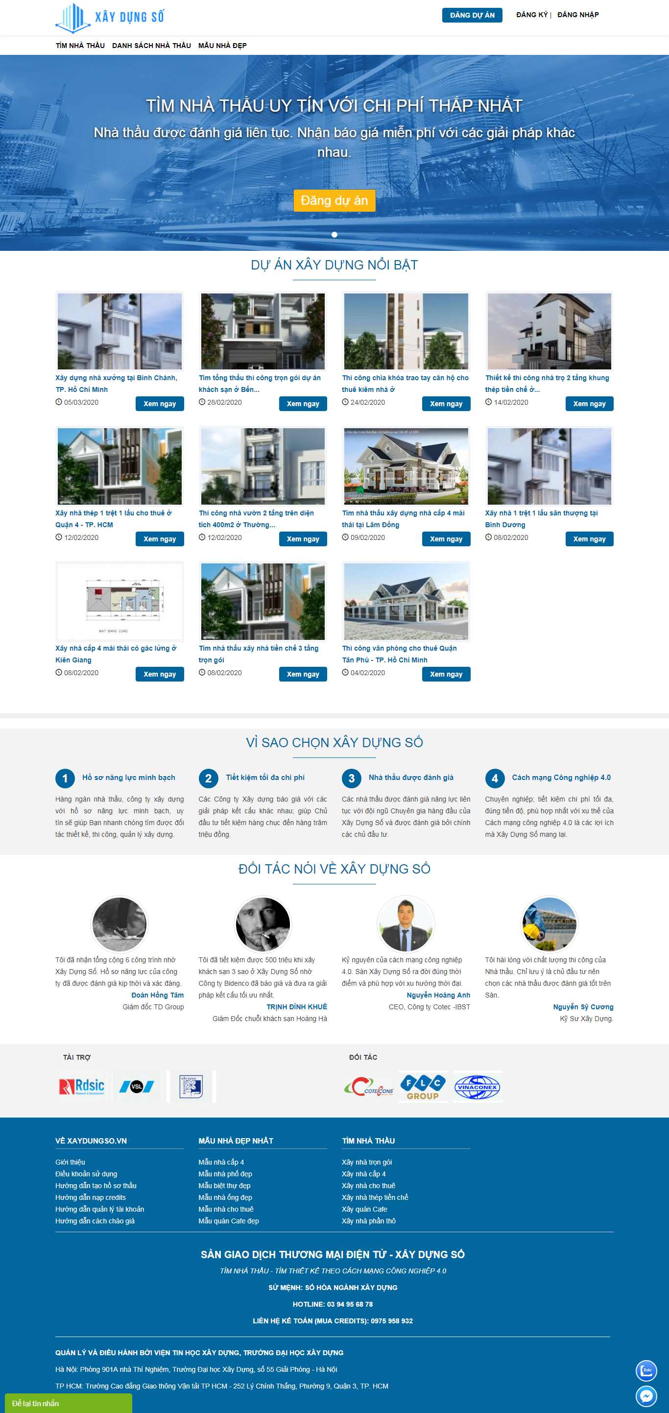 Thiết kế Website sửa chữa nhà - xaydungso.vn - VietWebGroup.Vn