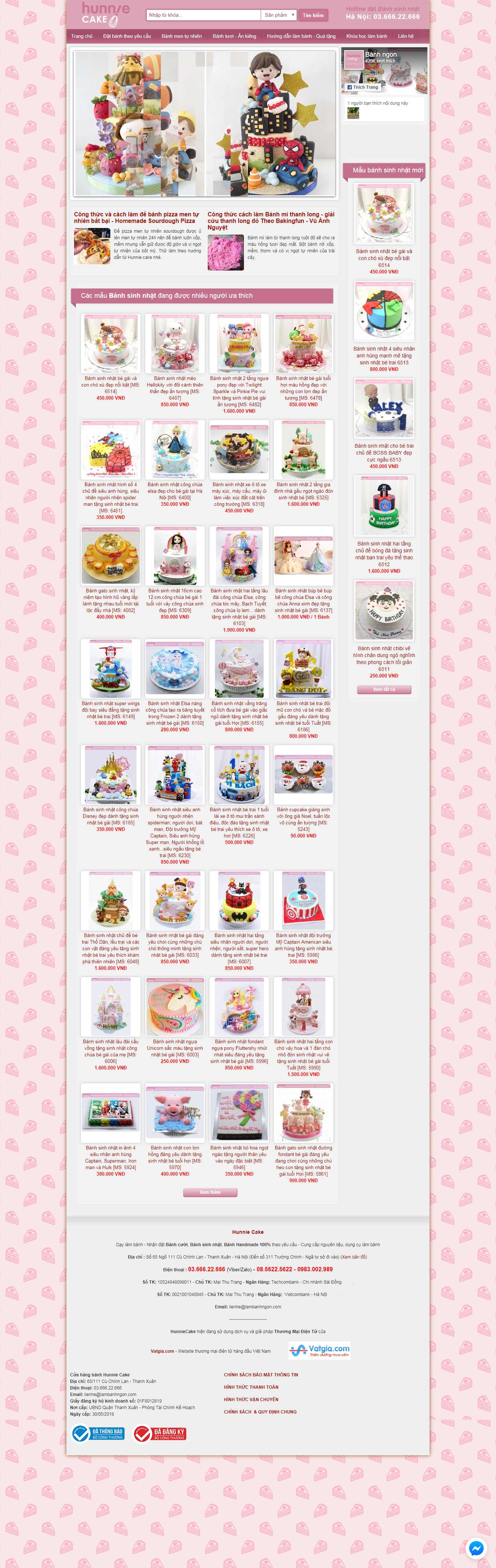 Thiết kế Website bánh sinh nhật - www.lambanhngon.com - VietWebGroup.Vn