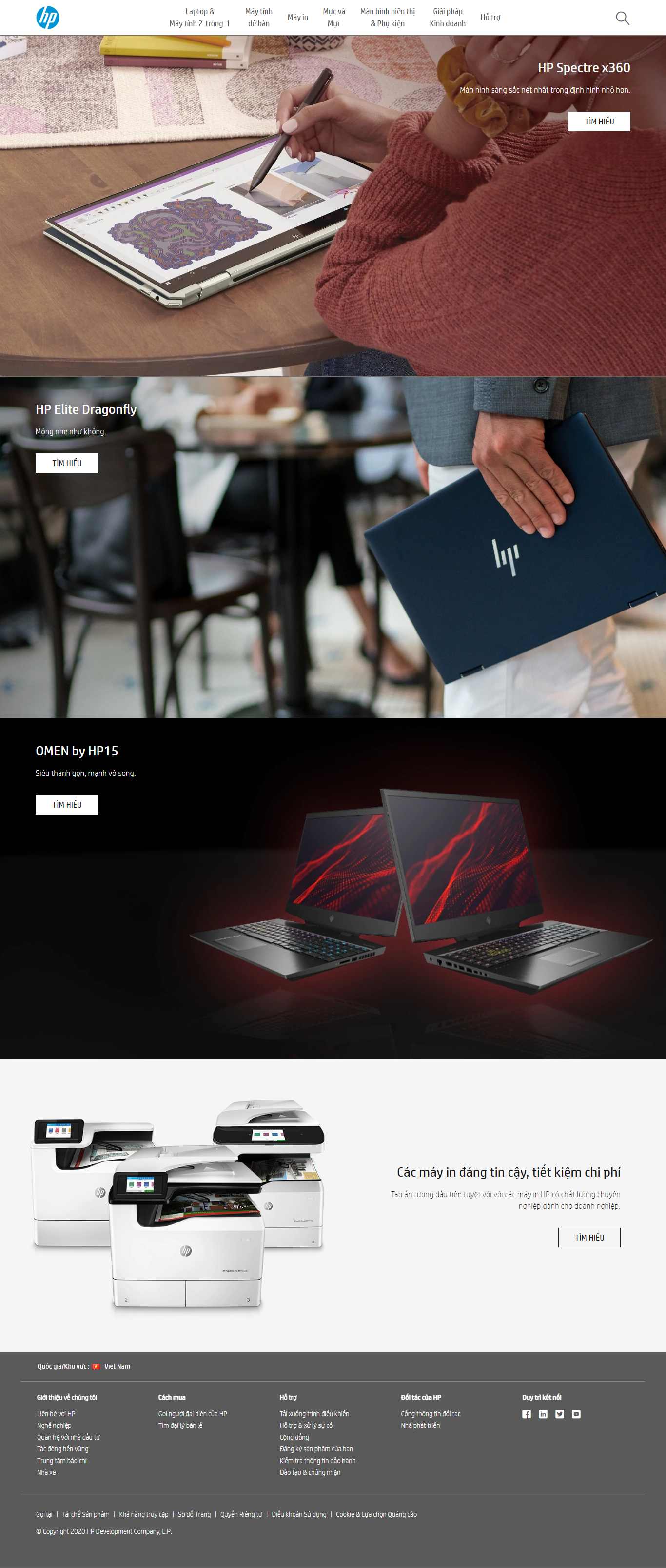 Thiết kế Website máy in - www8.hp.com - VietWebGroup.Vn