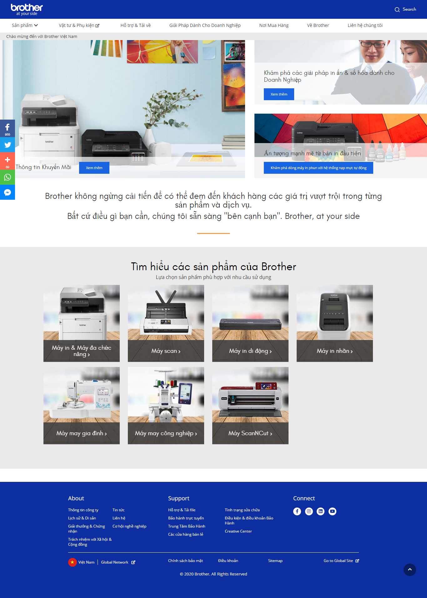Thiết kế Website máy in - www.brother.com.vn - VietWebGroup.Vn