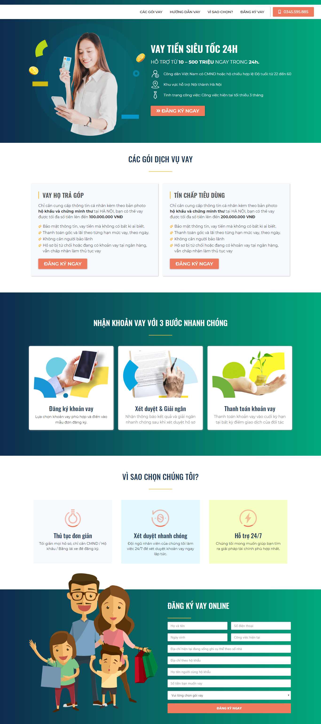 Thiết kế Website vay tín dụng - chovaytienhanoi.com - VietWebGroup.Vn
