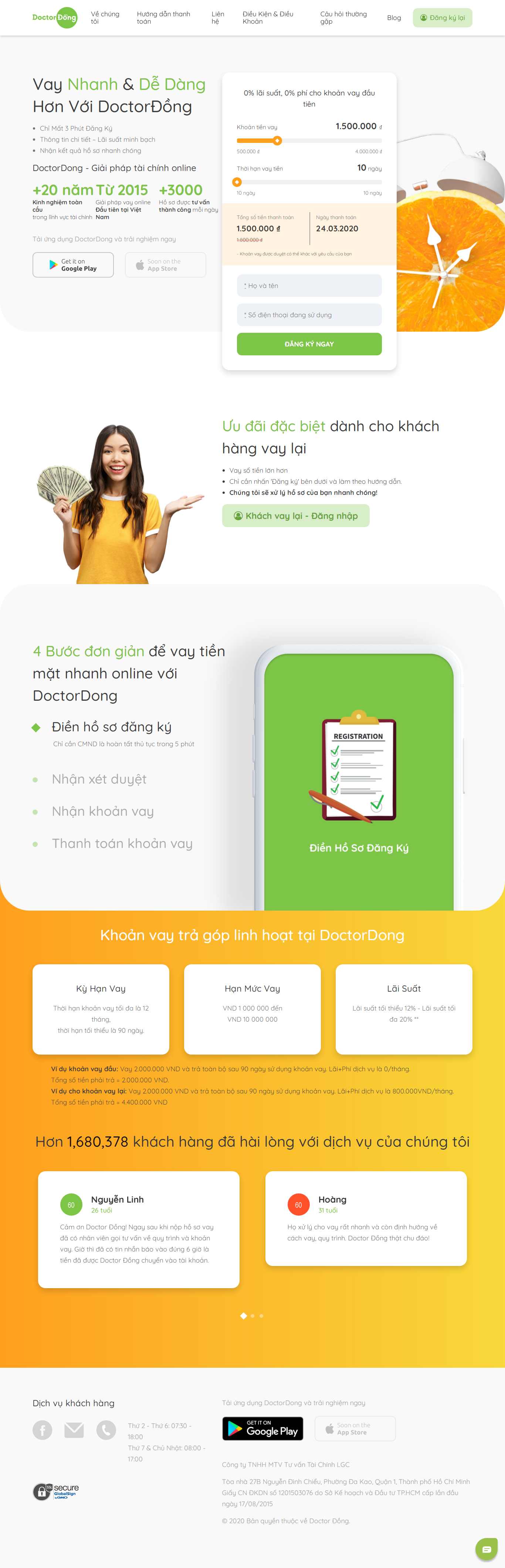Thiết kế Website vay tín dụng - doctordong.vn - VietWebGroup.Vn