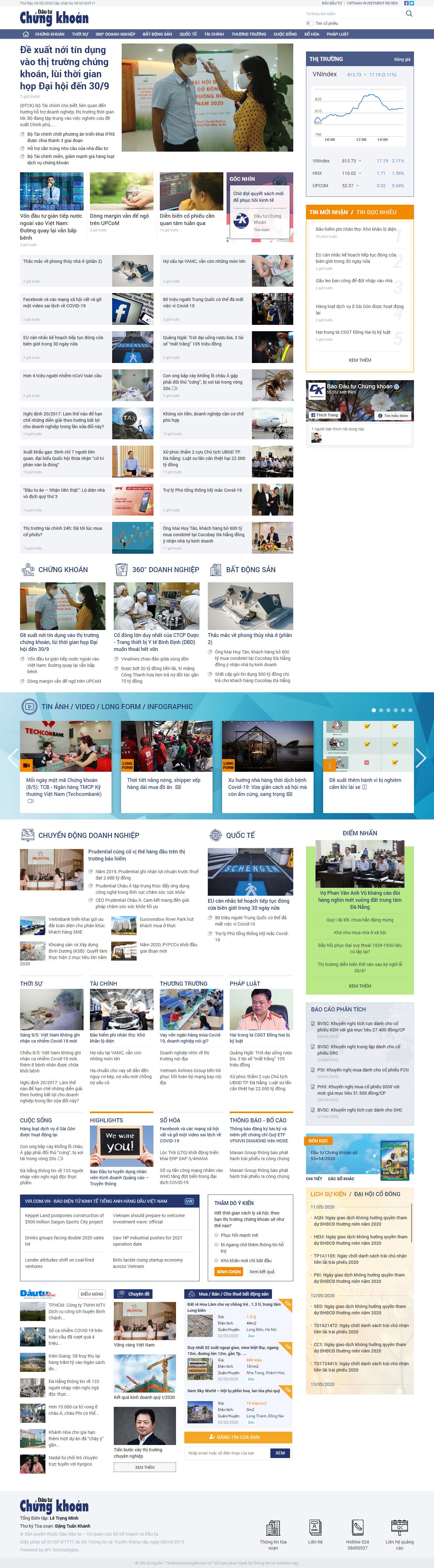 Thiết kế Website trang vàng doanh nghiệp - tinnhanhchungkhoan.vn - VietWebGroup.Vn