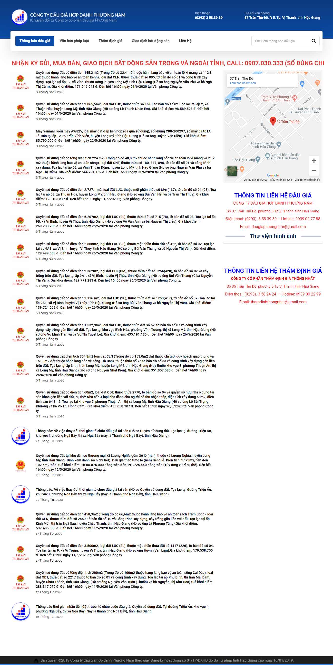 Thiết kế Website đấu giá - daugiaphuongnam.com - VietWebGroup.Vn