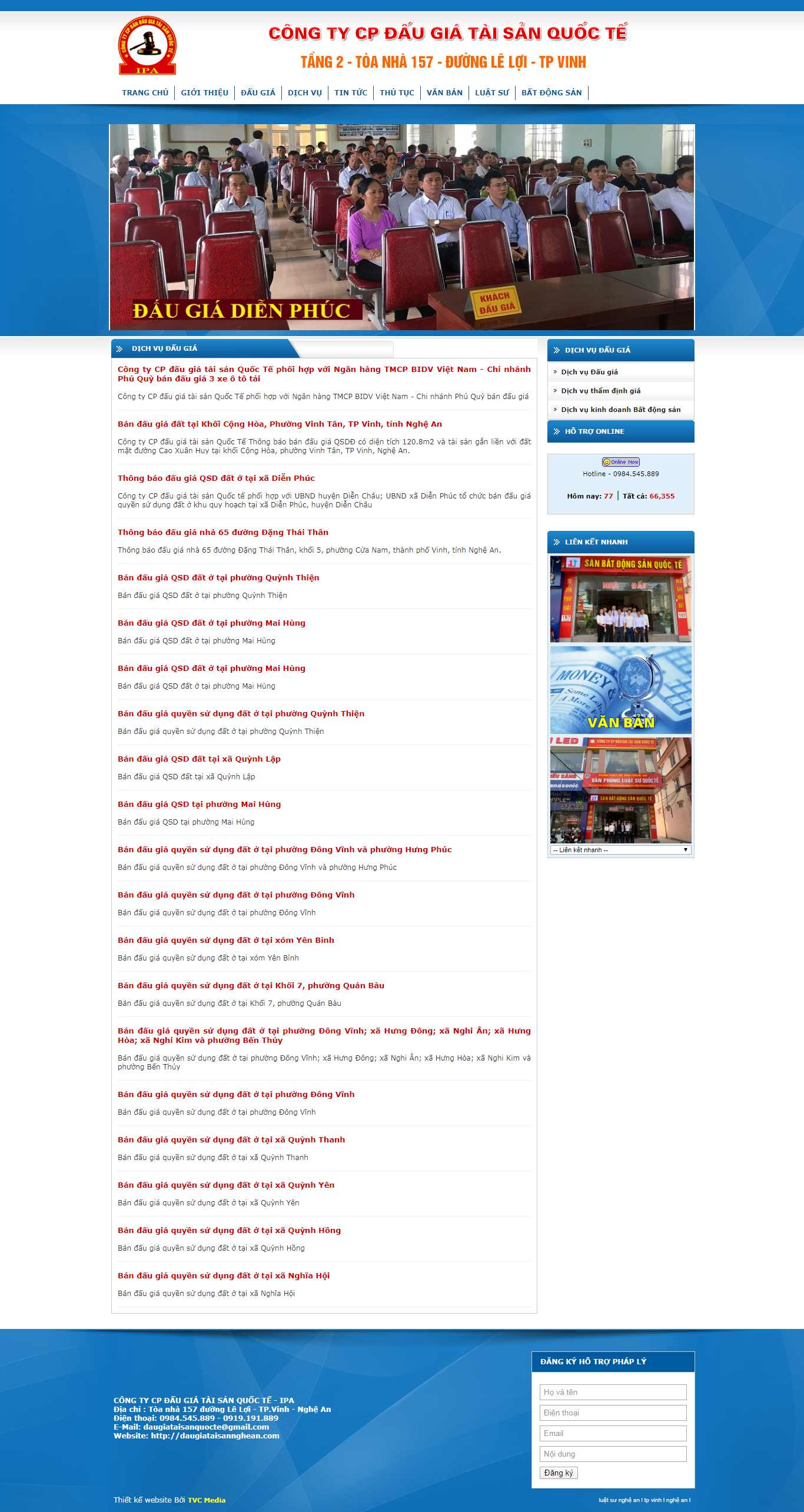 Thiết kế Website đấu giá - daugiataisannghean.com - VietWebGroup.Vn