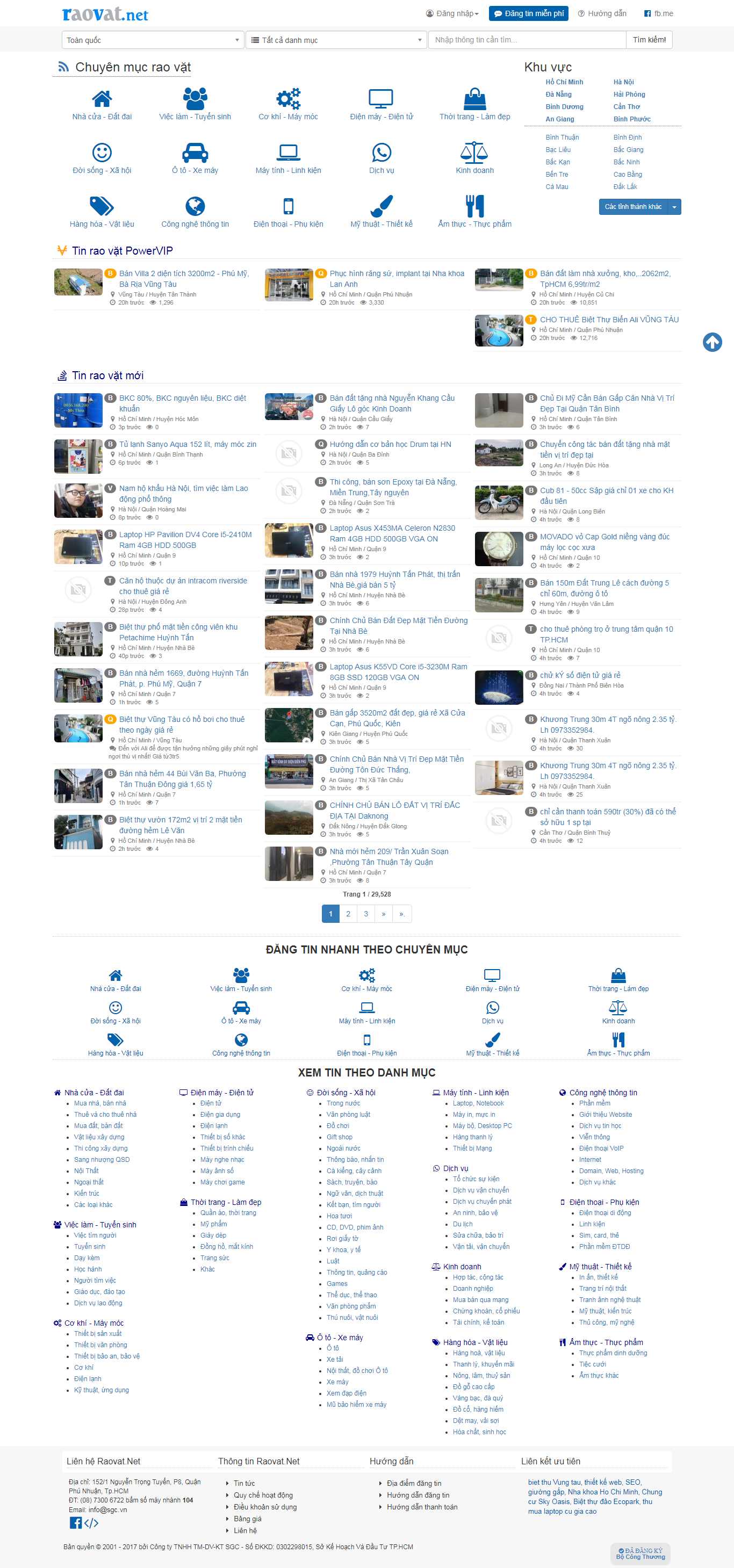 Thiết kế Website rao vặt - raovat.net - VietWebGroup.Vn