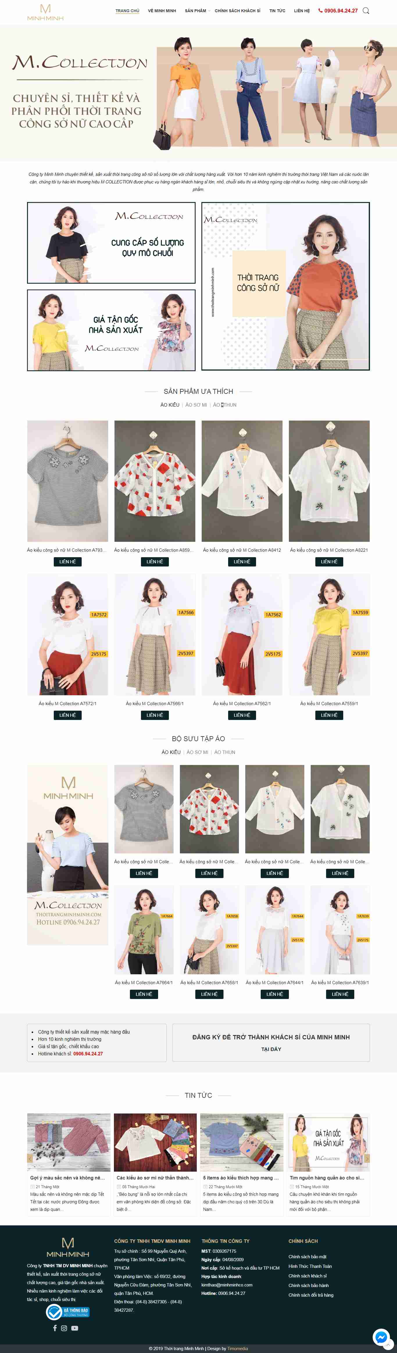 Thiết kế Website thời trang công sở - thoitrangminhminh.com - VietWebGroup.Vn