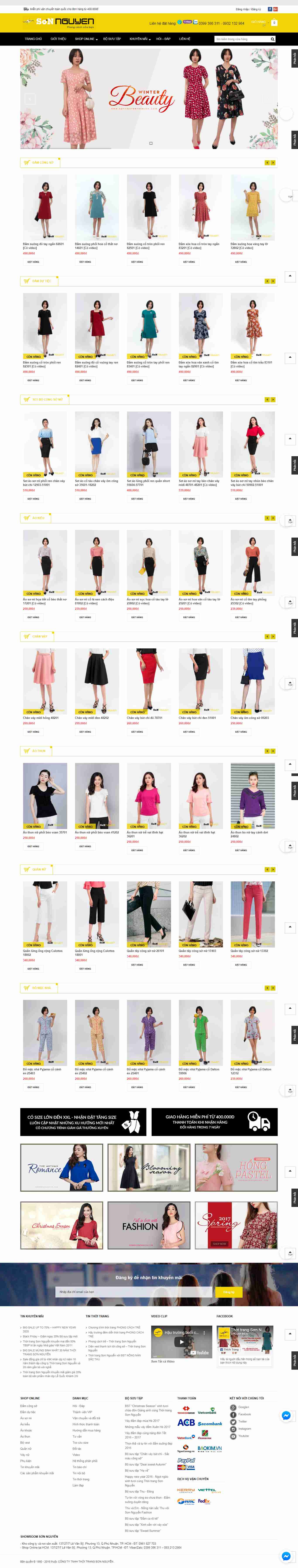 Thiết kế Website thời trang công sở - sonnguyenfashion.com - VietWebGroup.Vn