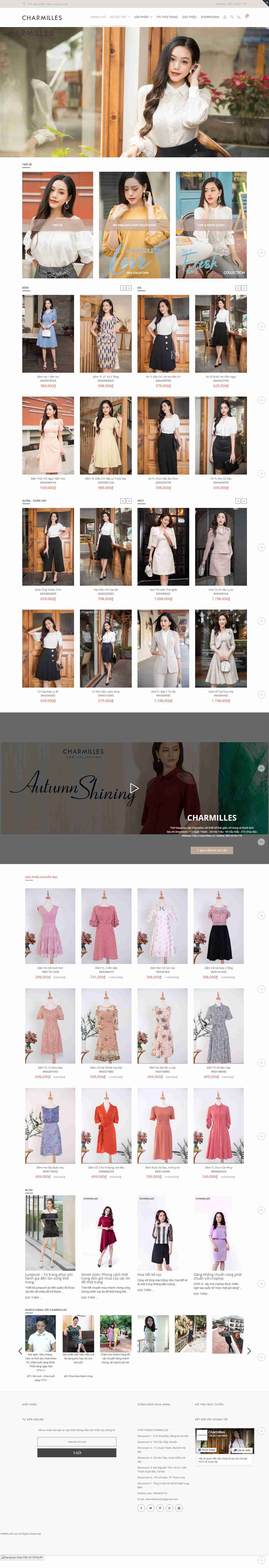 Thiết kế Website thời trang công sở - charmilles.vn - VietWebGroup.Vn
