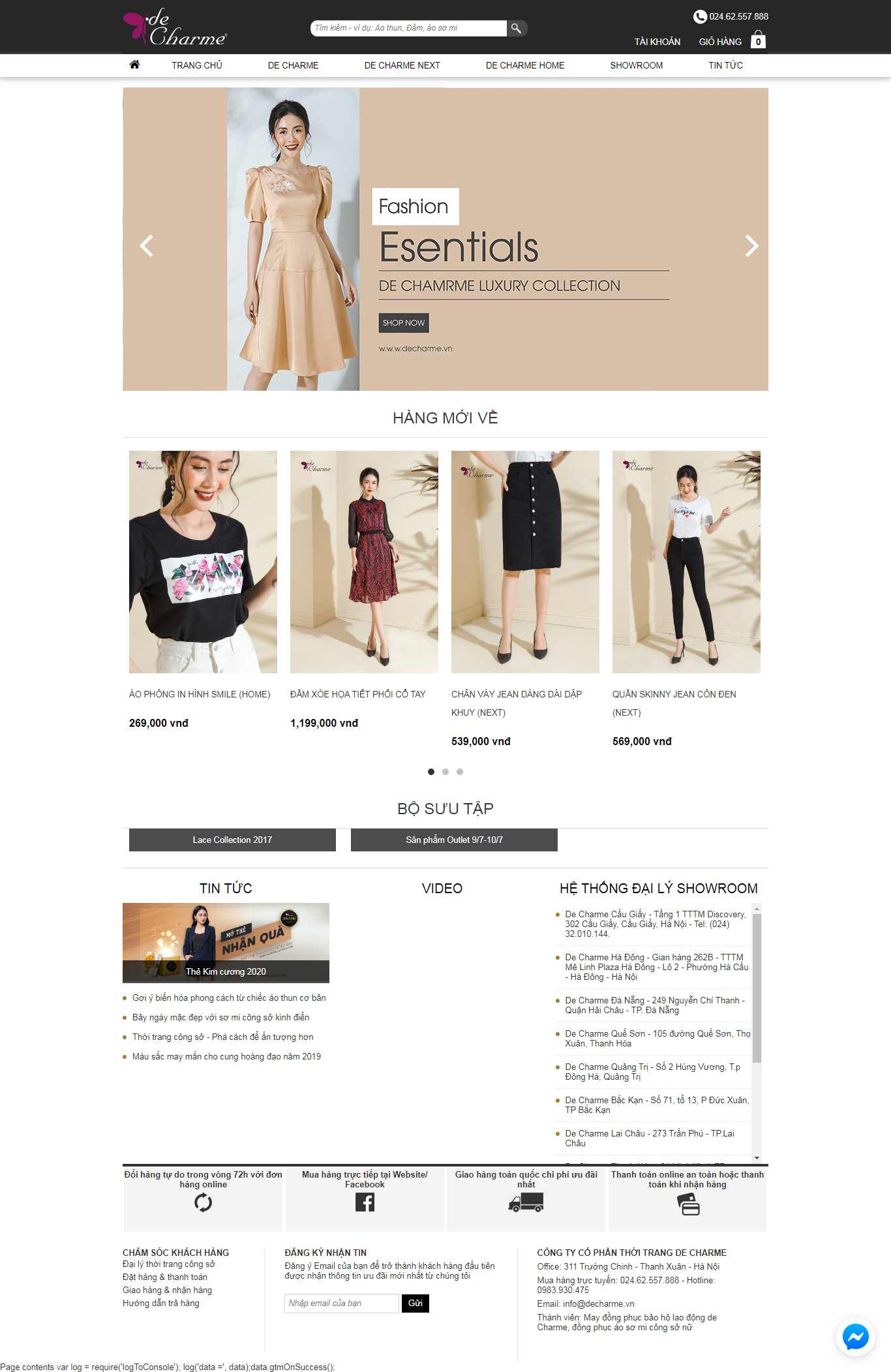 Thiết kế Website thời trang công sở - decharme.vn - VietWebGroup.Vn