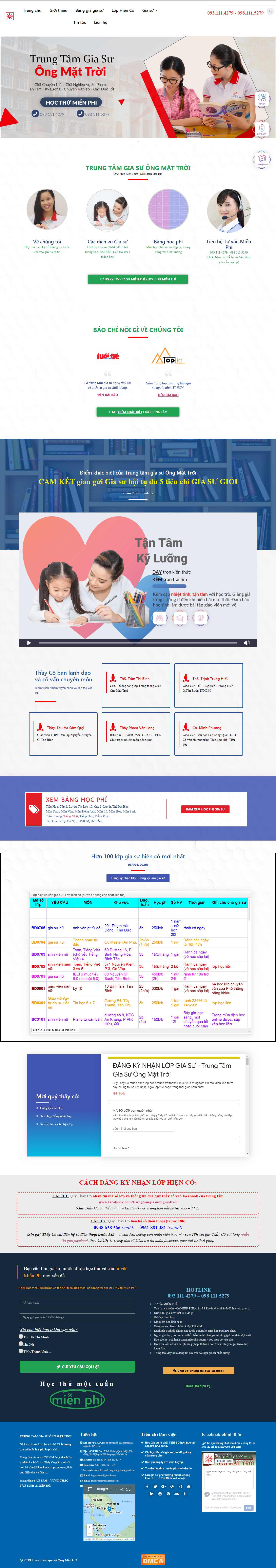 Thiết kế Website gia sư - giasuongmattroi.com - VietWebGroup.Vn