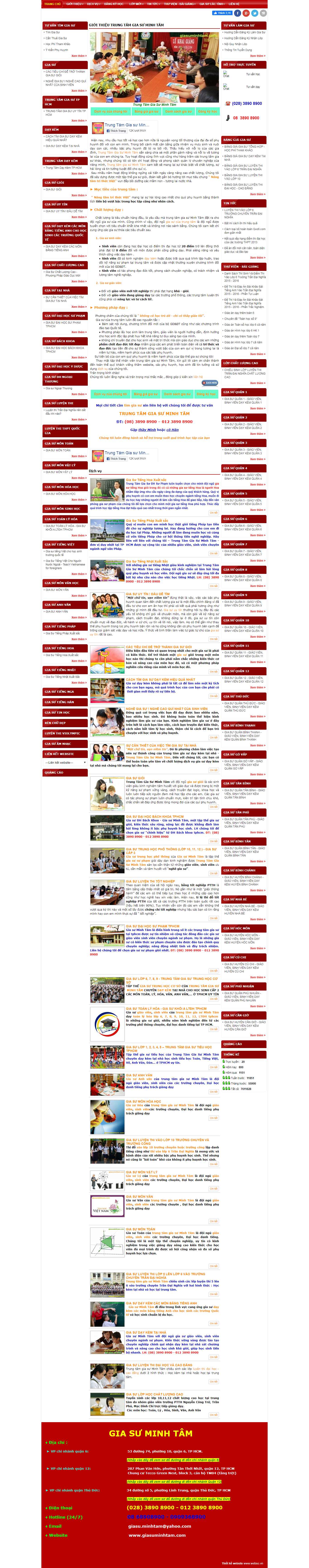 Thiết kế Website gia sư - giasuminhtam.com - VietWebGroup.Vn