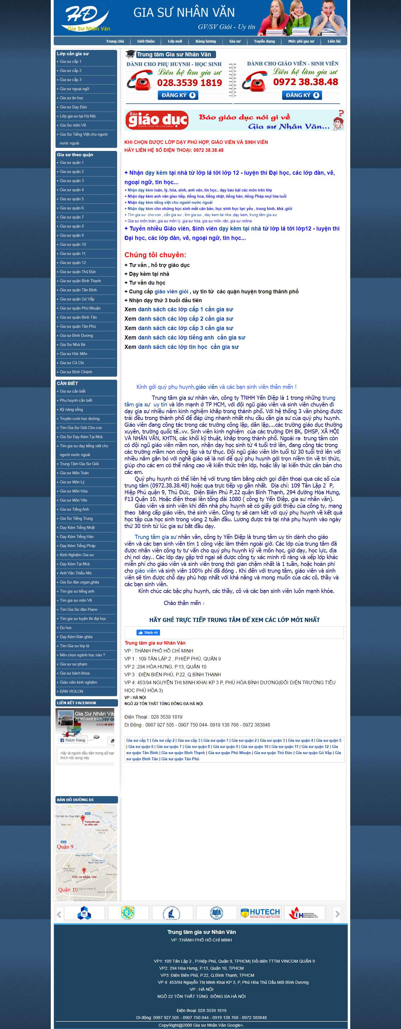 Thiết kế Website gia sư - giasunhanvan.com - VietWebGroup.Vn