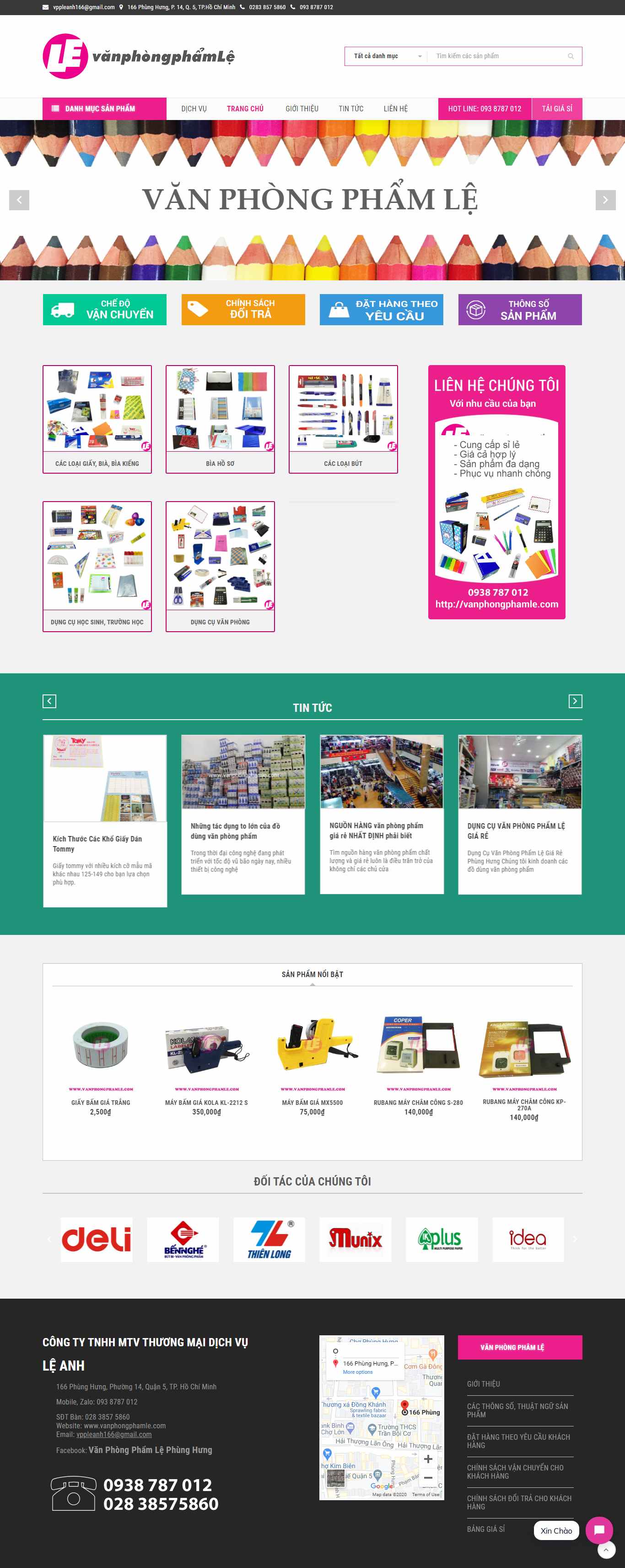 Thiết kế Website văn phòng phẩm - vanphongphamle.com - VietWebGroup.Vn