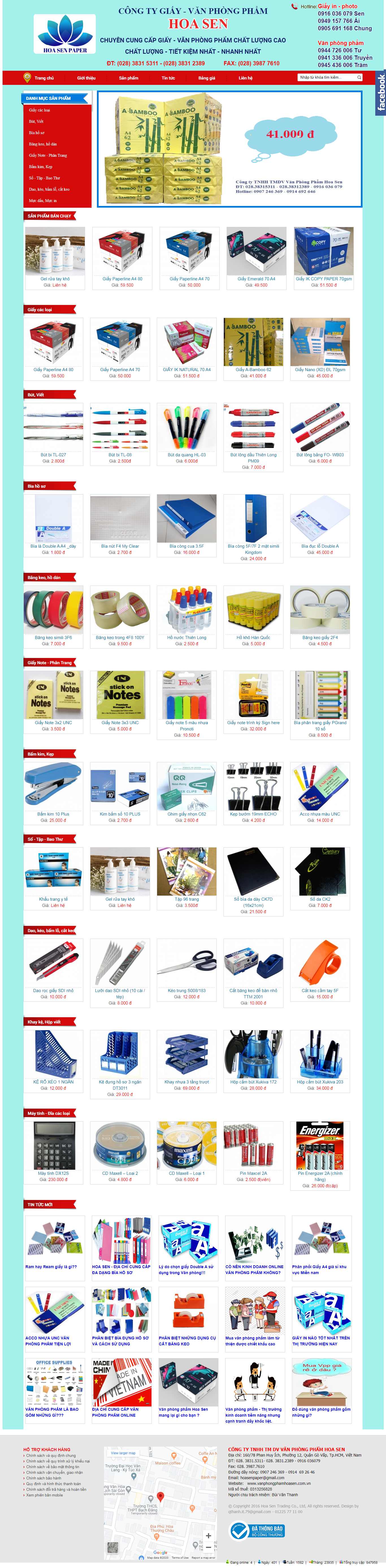 Thiết kế Website văn phòng phẩm - vanphongphamhoasen.com.vn - VietWebGroup.Vn