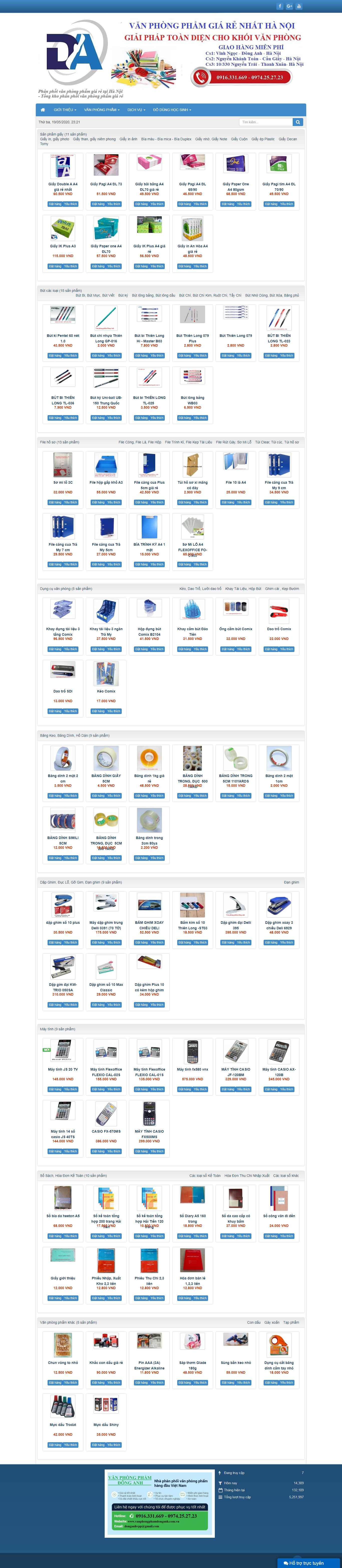 Thiết kế Website văn phòng phẩm - www.vanphongphamdonganh.com.vn - VietWebGroup.Vn