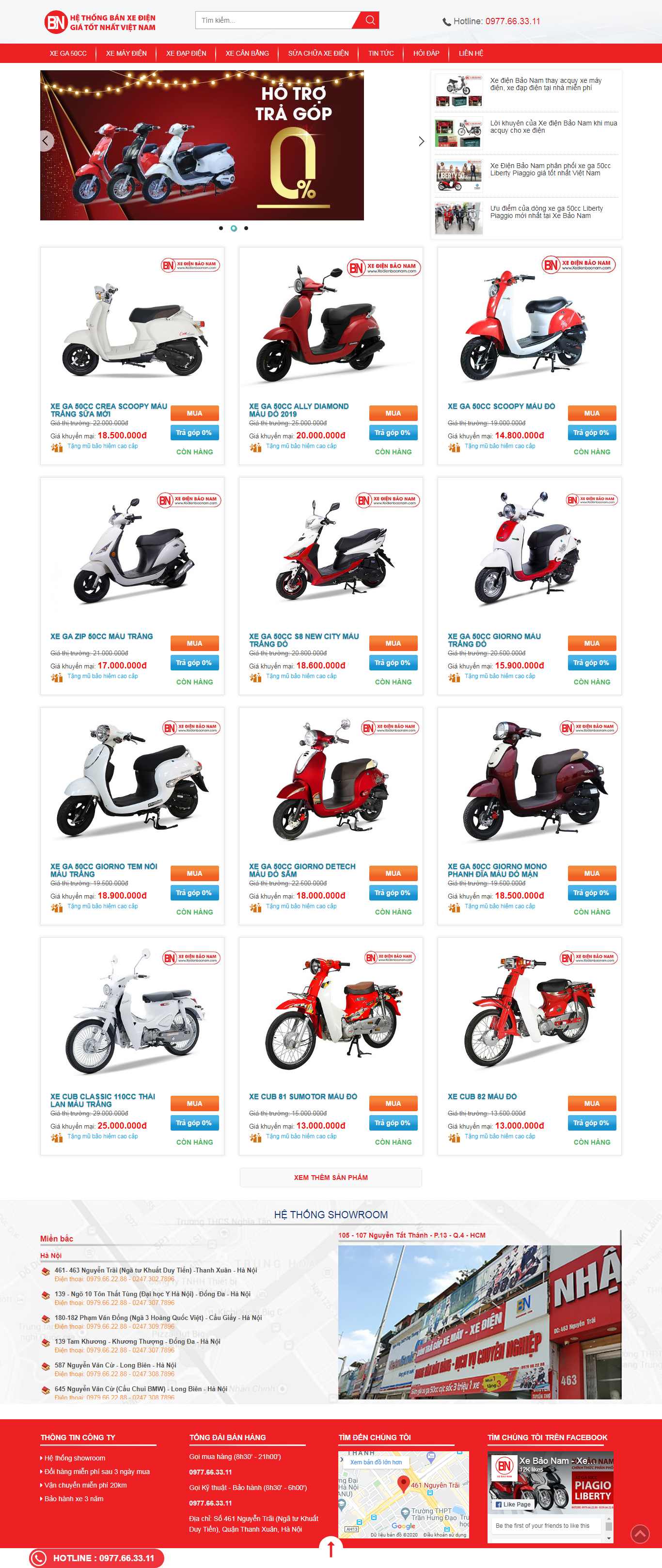 Thiết kế Website xe máy điện - xedienbaonam.com - VietWebGroup.Vn