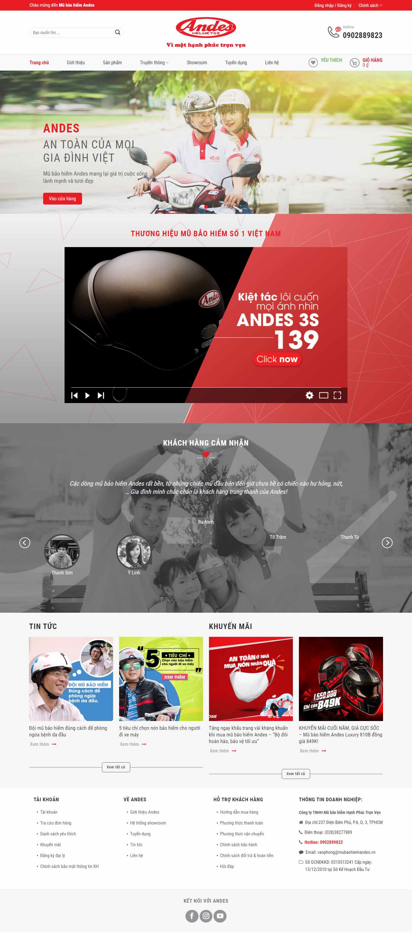 Thiết kế Website mũ bảo hiểm - mubaohiemandes.vn - VietWebGroup.Vn
