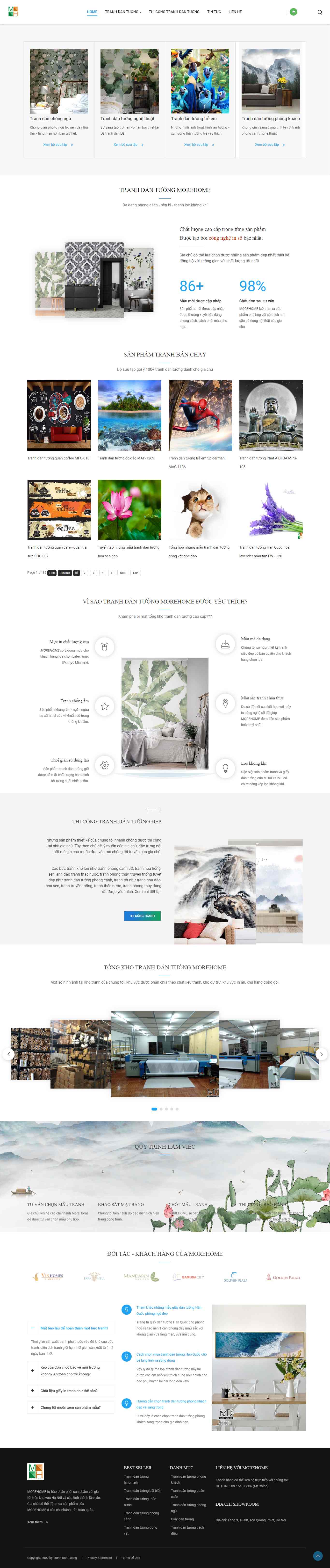 Thiết kế Website tranh dán tường - tranhdantuong.com - VietWebGroup.Vn