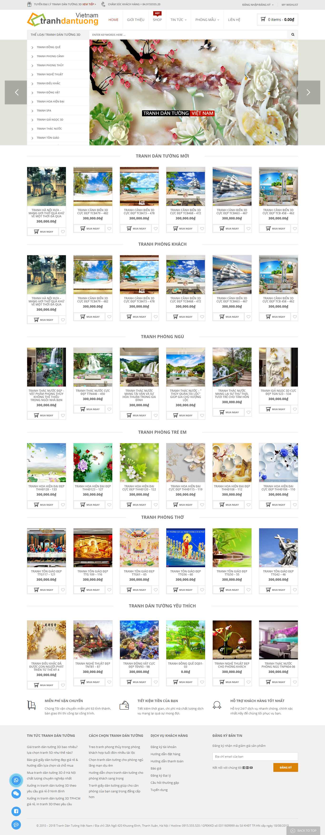 Thiết kế Website tranh dán tường - tranhdantuongvietnam.com - VietWebGroup.Vn