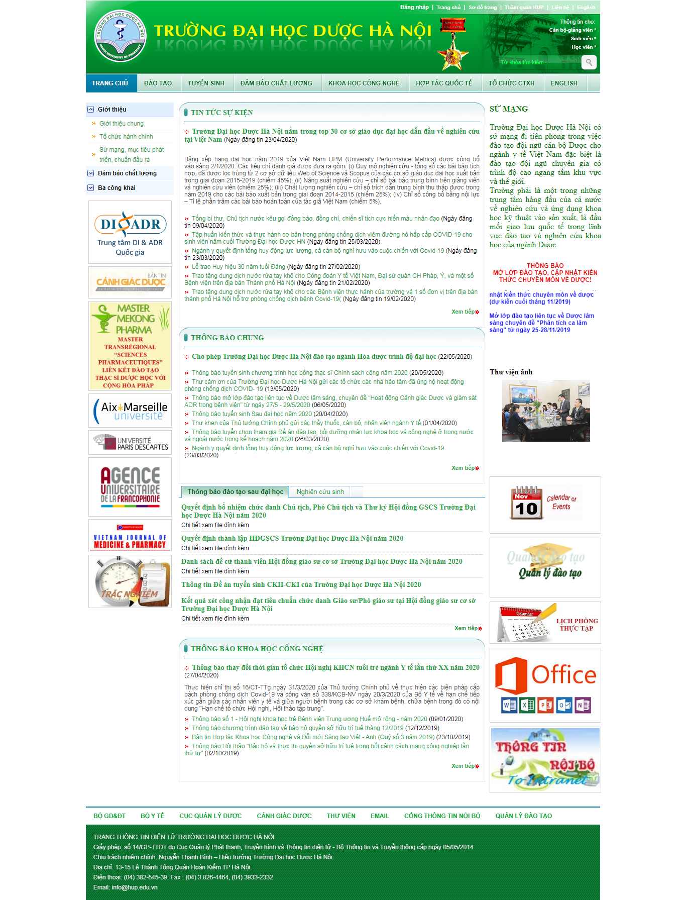 Thiết kế Website trường học - www.hup.edu.vn - VietWebGroup.Vn