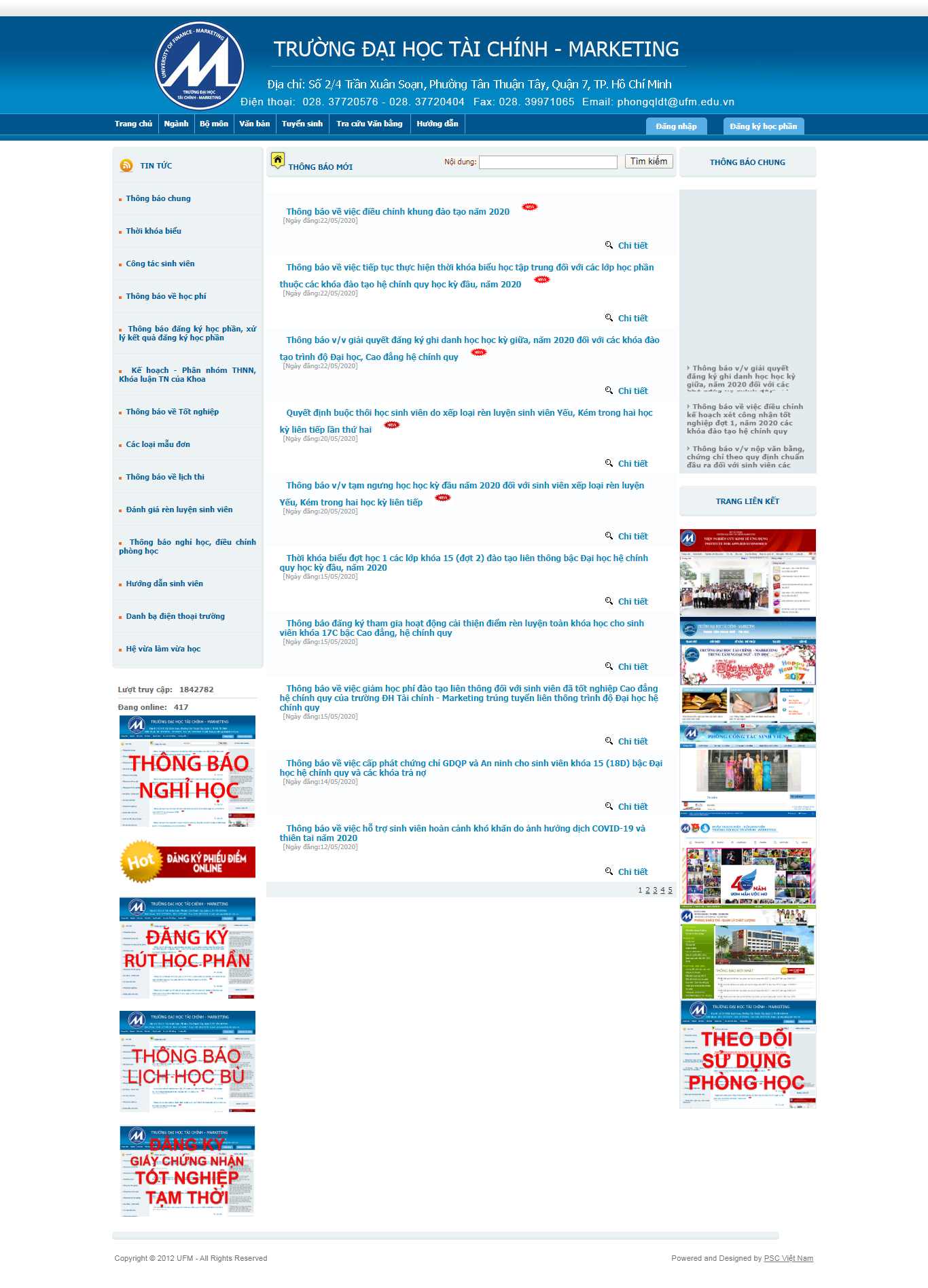 Thiết kế Website trường học - uis.ufm.edu.vn - VietWebGroup.Vn