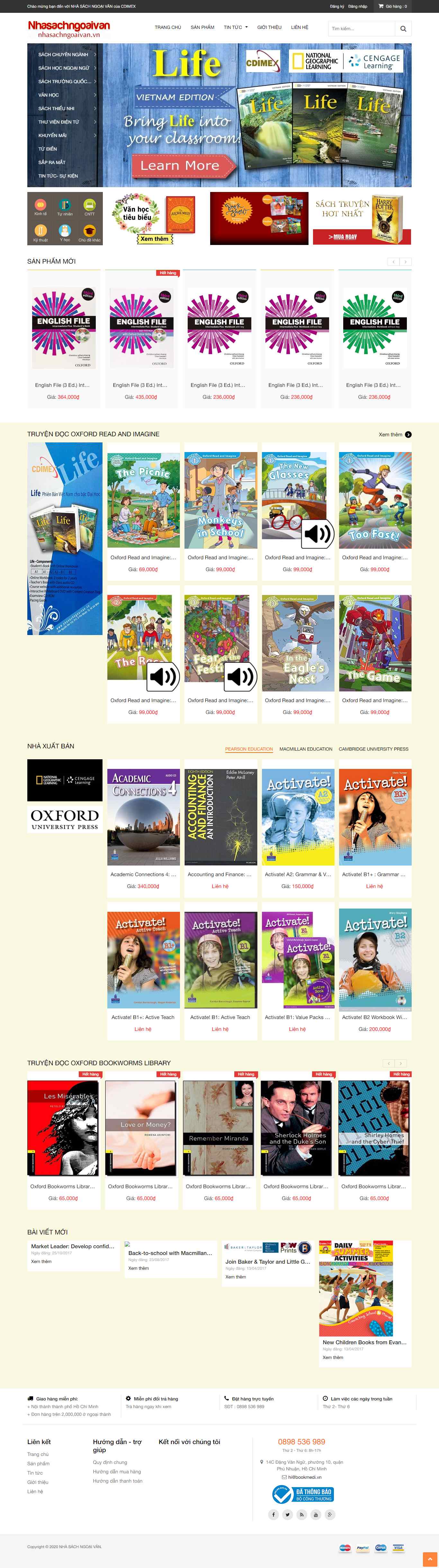 Thiết kế Website nhà sách - nhasachngoaivan.vn - VietWebGroup.Vn