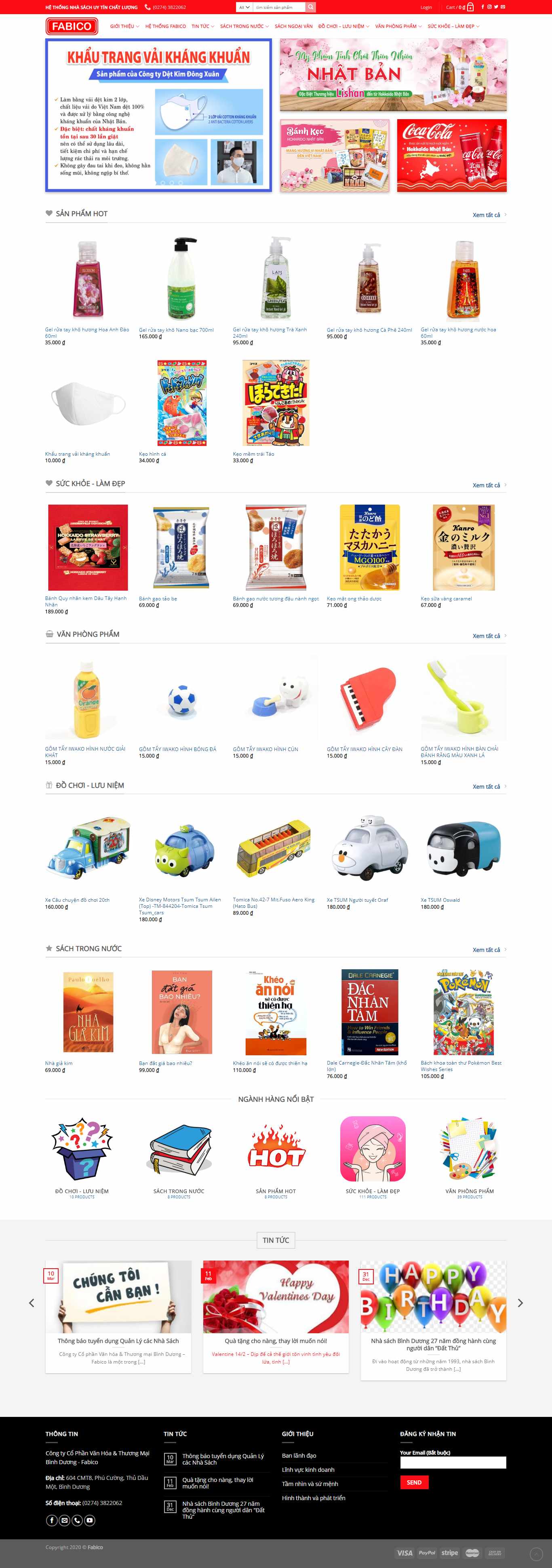 Thiết kế Website nhà sách - fabico.vn - VietWebGroup.Vn