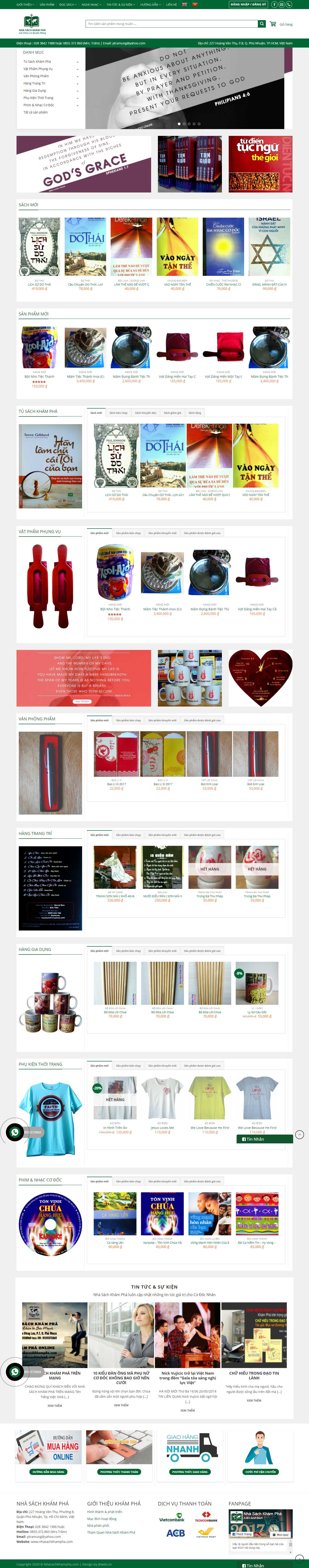 Thiết kế Website nhà sách - nhasachkhampha.com - VietWebGroup.Vn