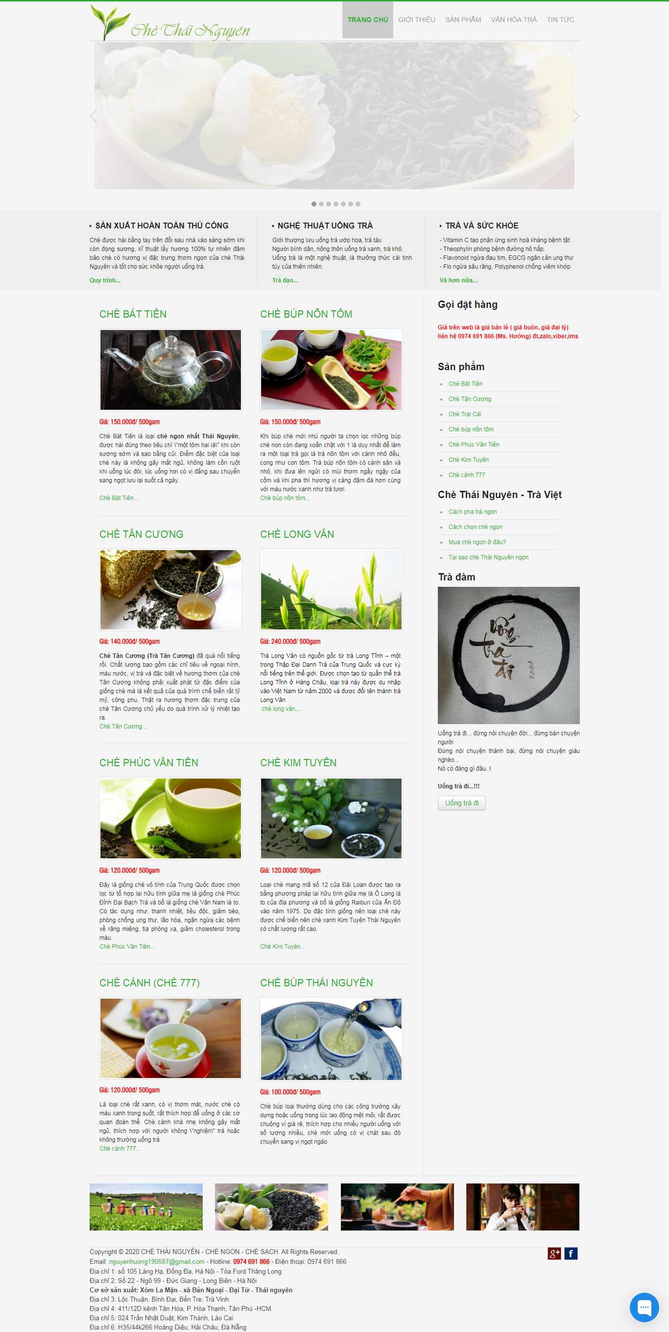 Thiết kế Website bán chè - thainguyenche.net - VietWebGroup.Vn