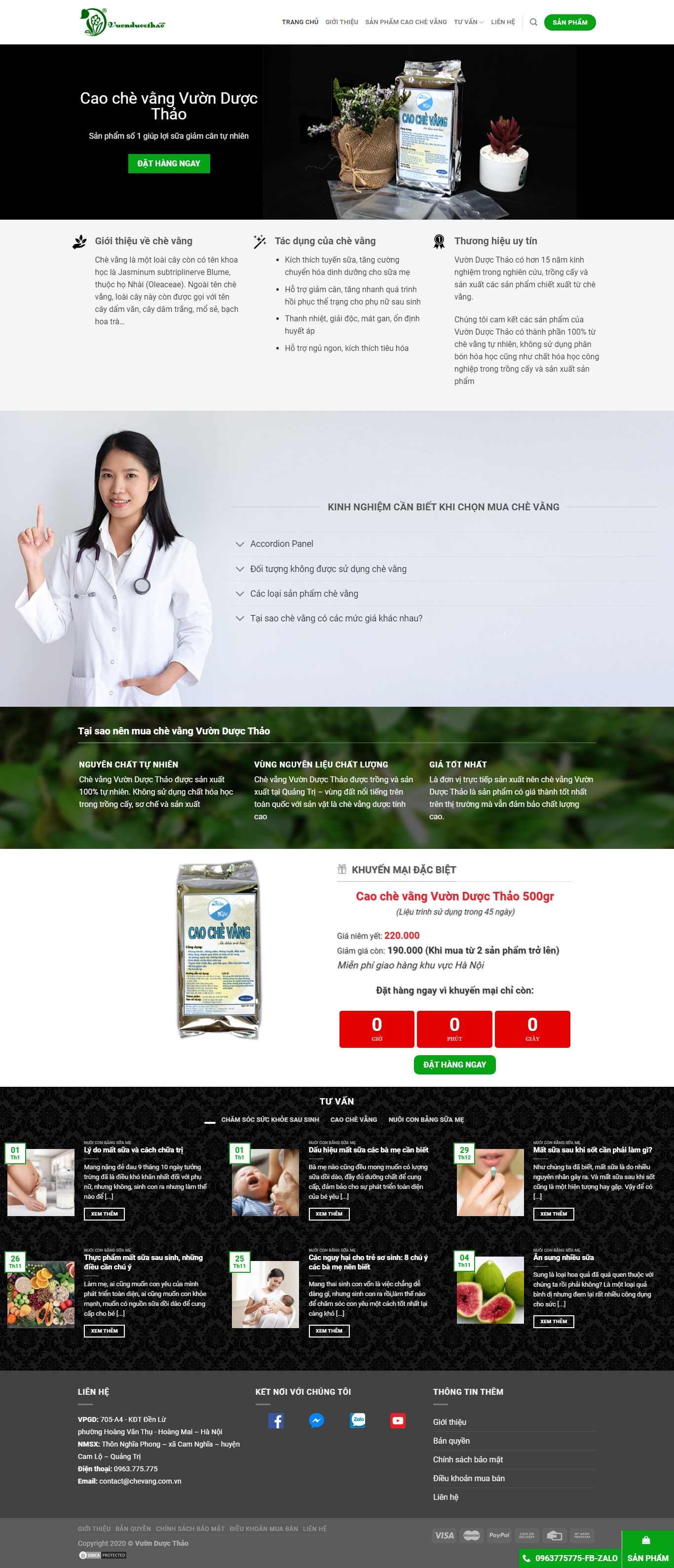 Thiết kế Website bán chè - chevang.com.vn - VietWebGroup.Vn