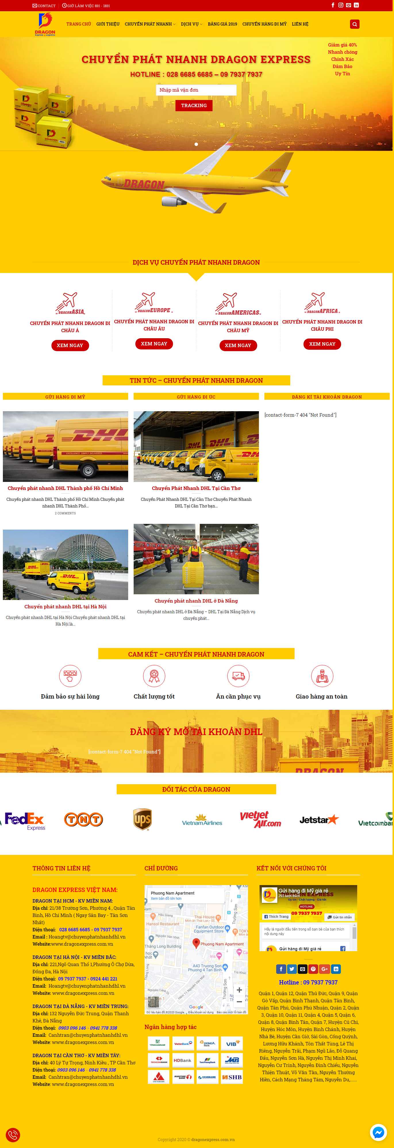 Thiết kế Website chuyển phát nhanh - dragonexpress.com.vn - VietWebGroup.Vn