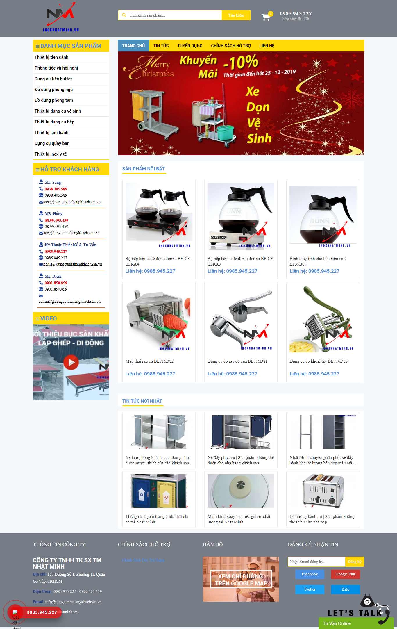 Thiết kế Website đồ dùng inox - inoxnhatminh.vn - VietWebGroup.Vn
