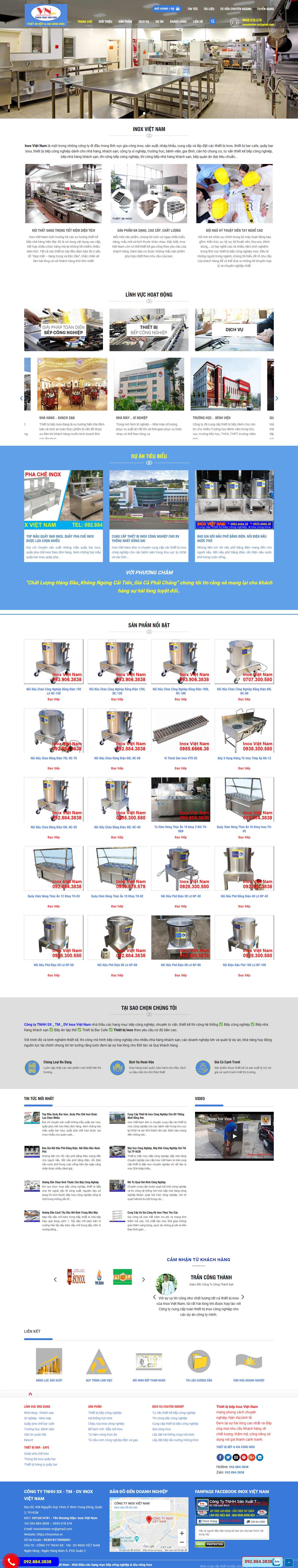 Thiết kế Website đồ dùng inox - inoxvina.vn - VietWebGroup.Vn