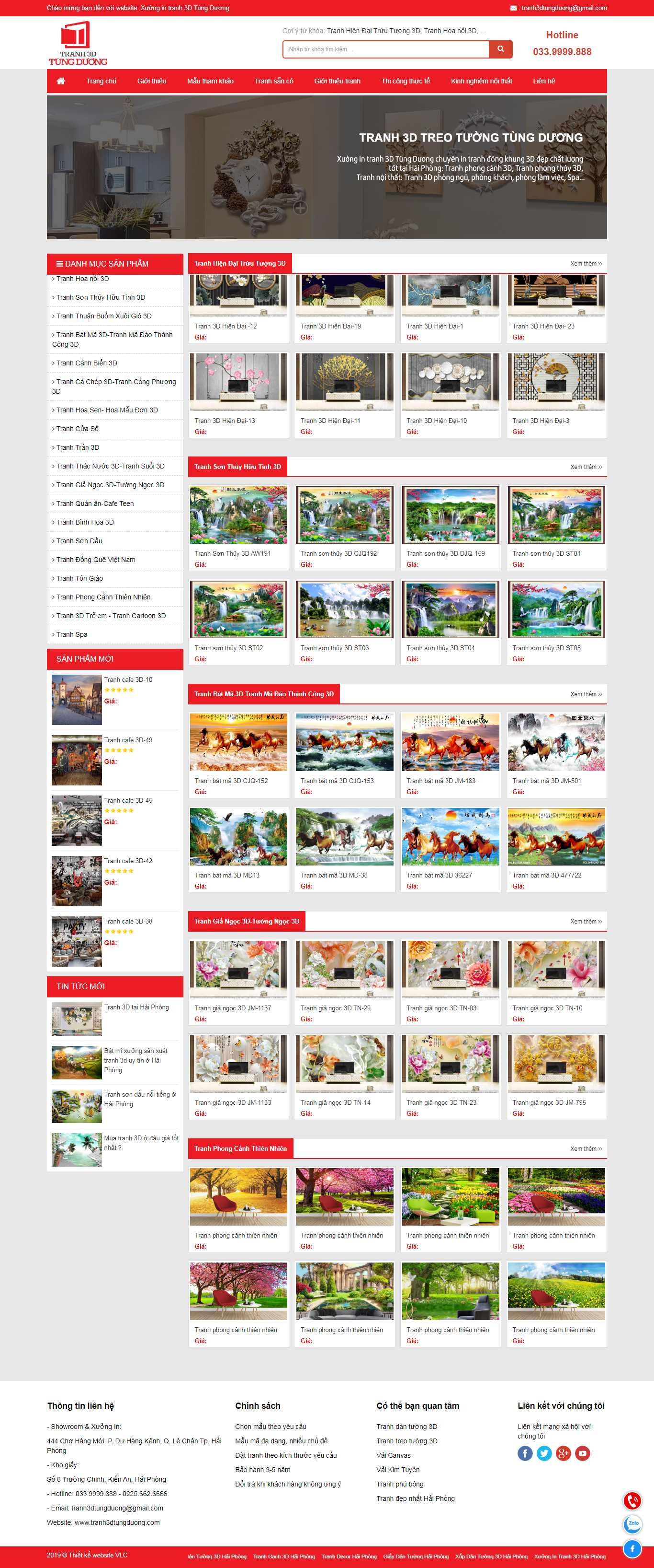 Thiết kế Website tranh 3d - tranh3dtungduong.com - VietWebGroup.Vn