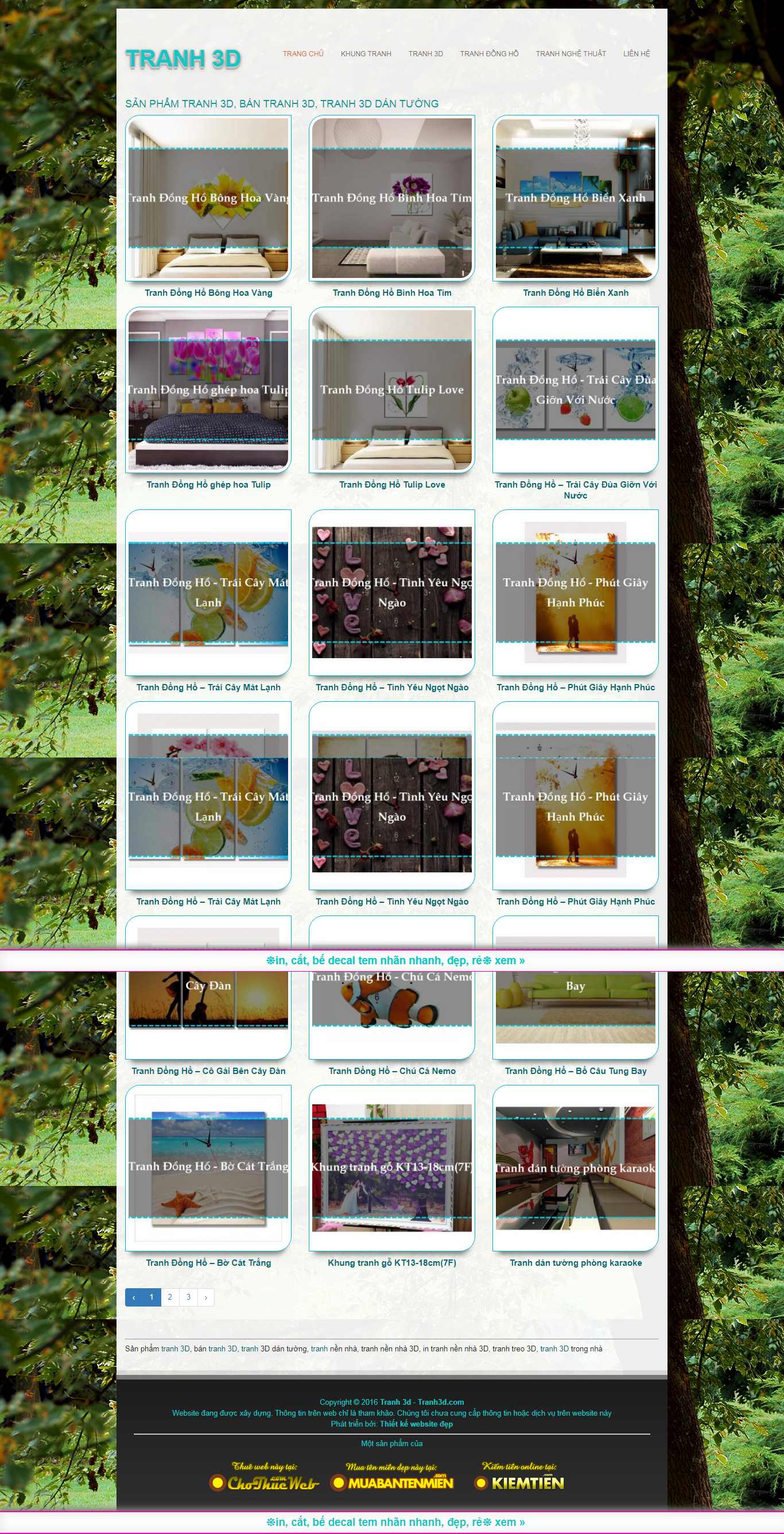 Thiết kế Website tranh 3d - www.tranh3d.com - VietWebGroup.Vn